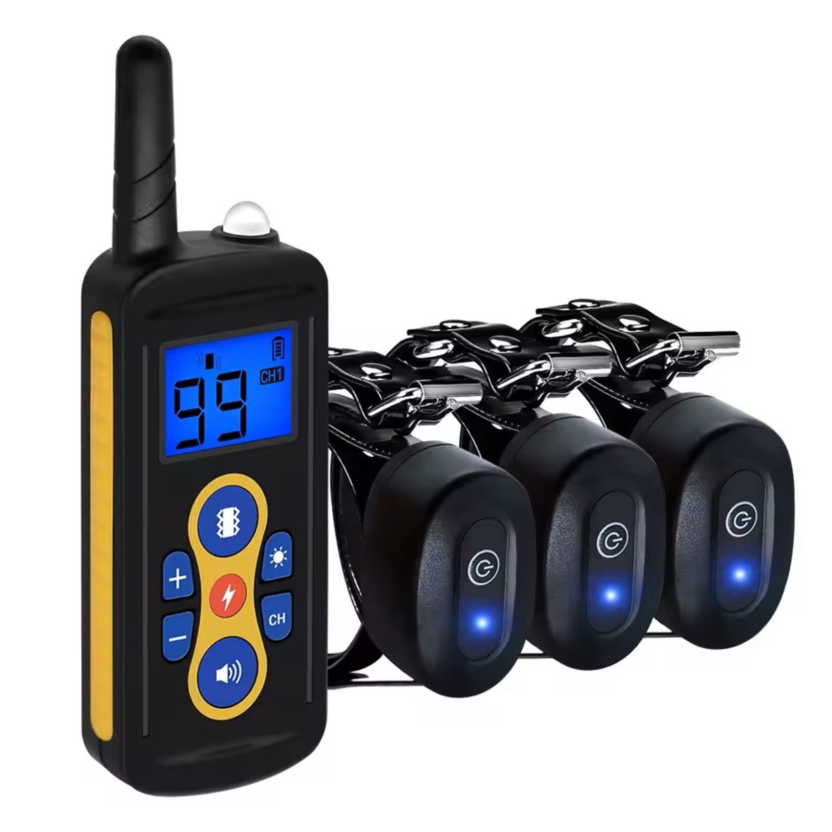 T-600 trainingshalsband op afstand – Trainen met uw hond – Trainingshalsband – Oplaadbare trainingshalsband – Voor 3 Honden