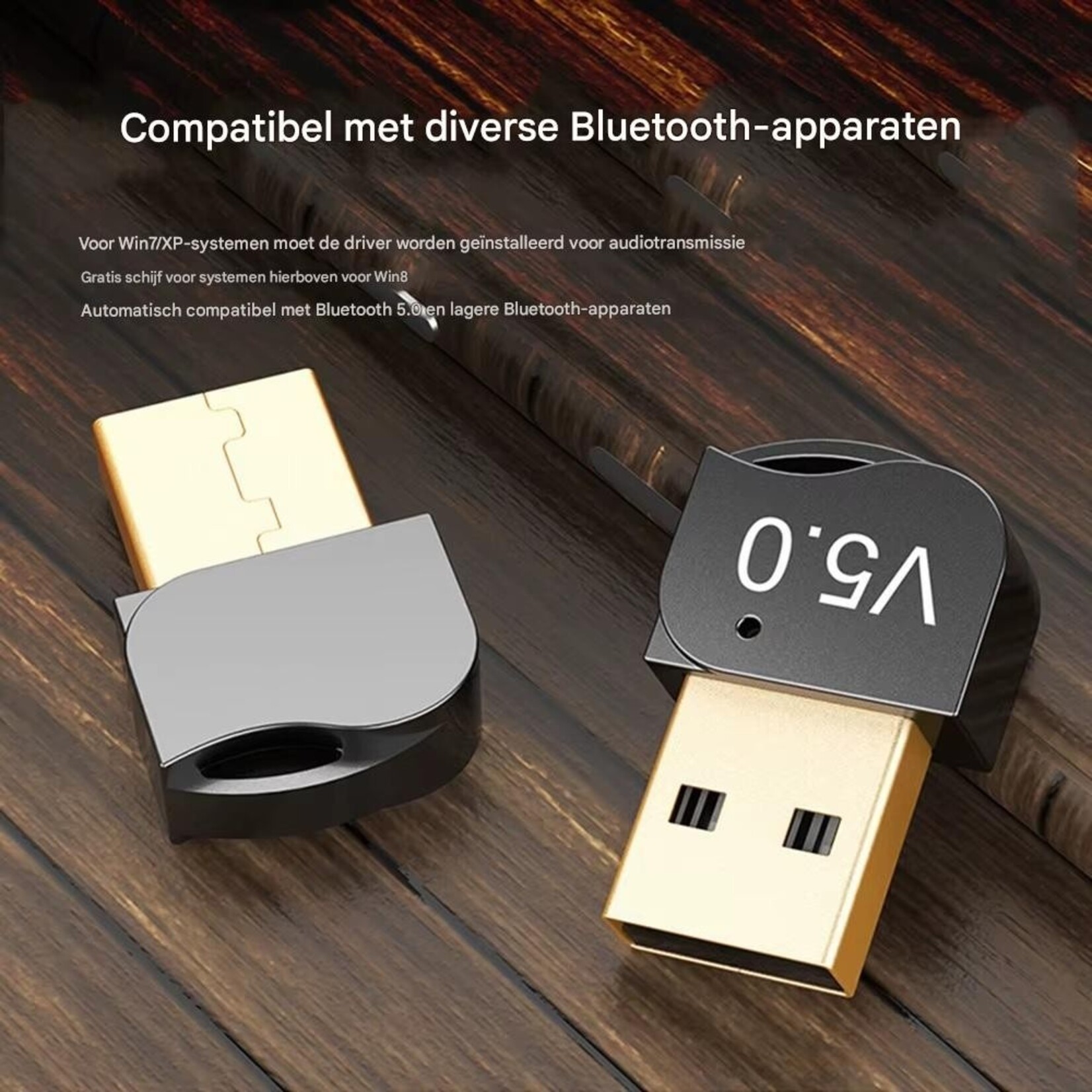 Draadloze USB Bluetooth-compatibele 5.0-adapterontvanger Dongle Hoge snelheidszender Draadloze USB-adapter voor laptop-pc-computer