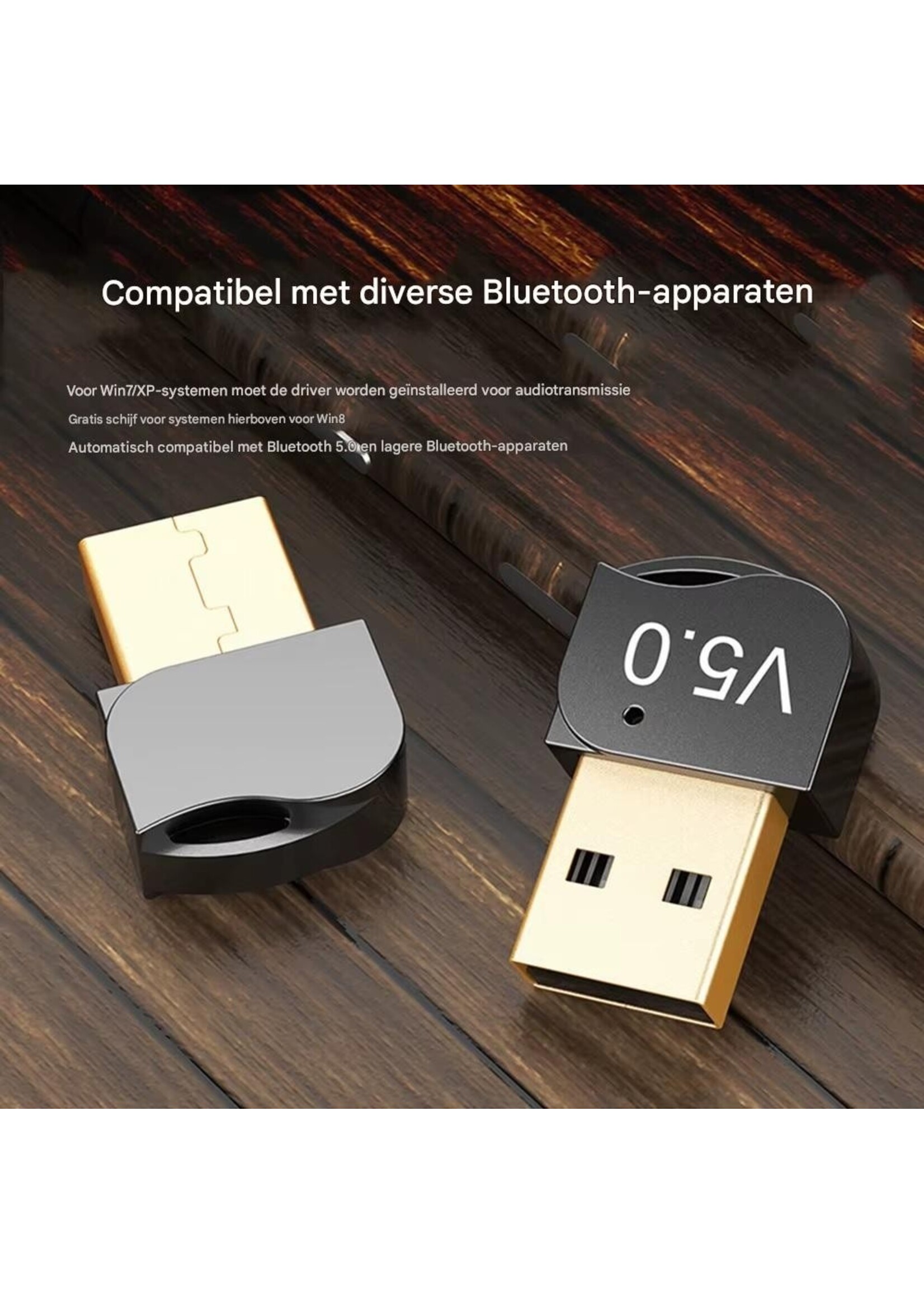 Draadloze USB Bluetooth-compatibele 5.0-adapterontvanger Dongle Hoge snelheidszender Draadloze USB-adapter voor laptop-pc-computer