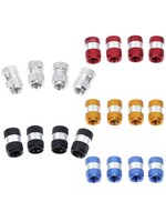 4 stuks aluminium ventieldop