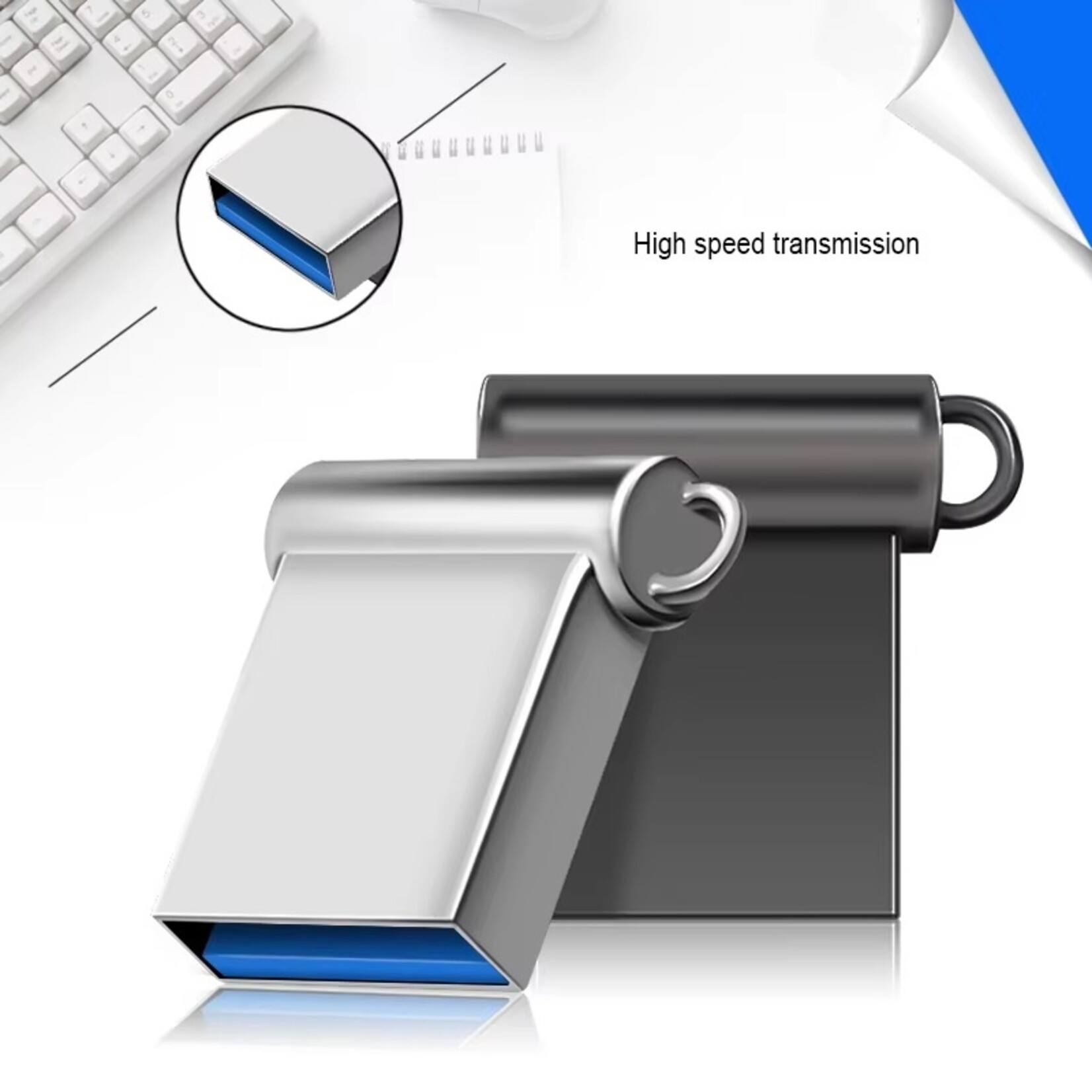 32GB Aluminium Mini USB High Speed Memory Card Auto U Disk Pen Drive Flash Stabiele Snelle Transmissie Voor Auto Pc Computer Laptop