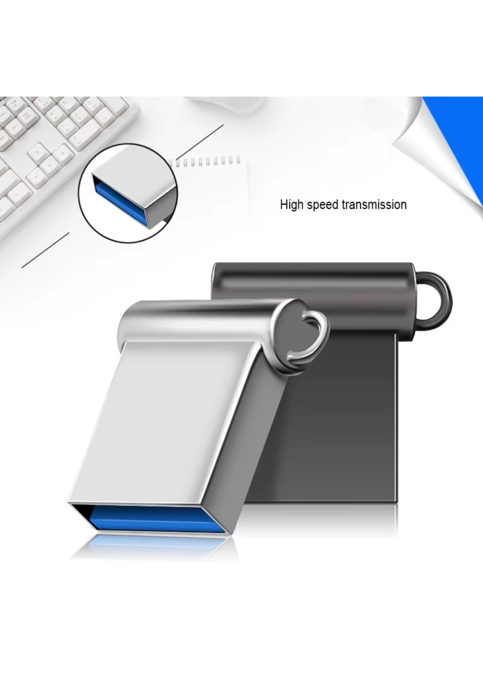32GB Aluminium Mini USB High Speed Memory Card Auto U Disk Pen Drive Flash Stabiele Snelle Transmissie Voor Auto Pc Computer Laptop