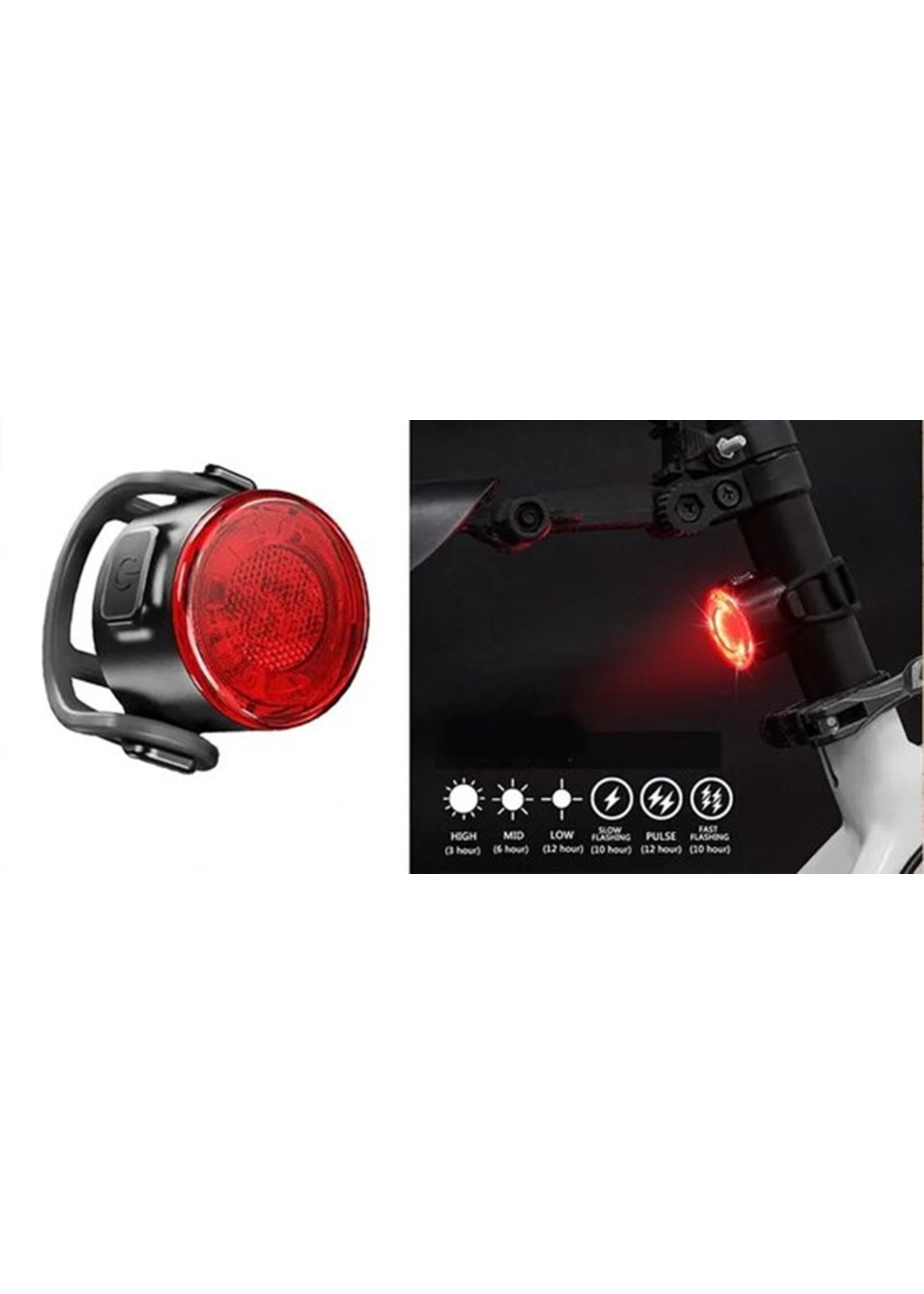 Fiets Achterlicht Set 6 Verlichtingsstanden