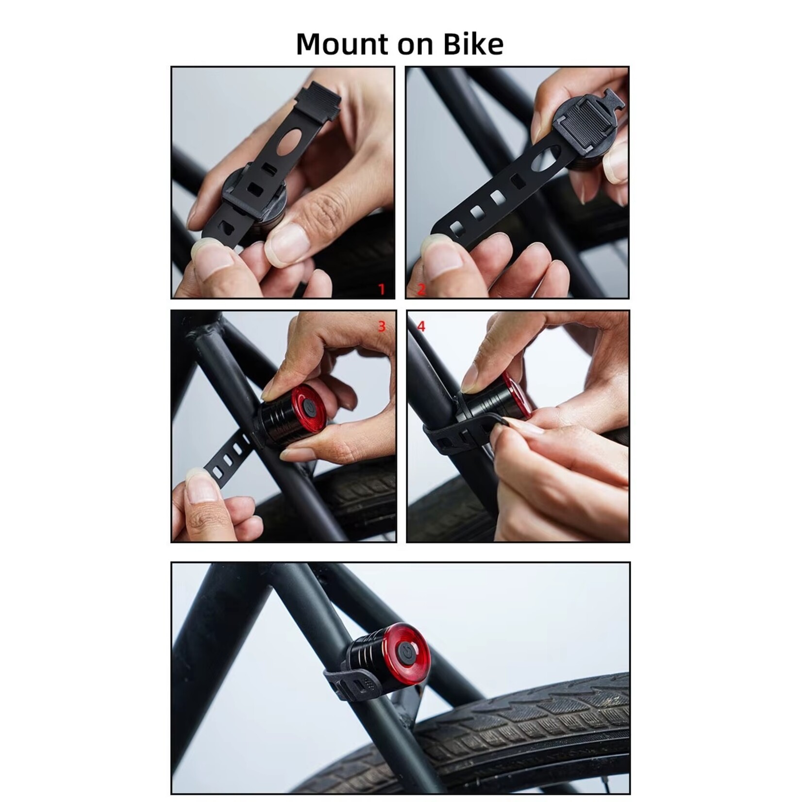 Fiets Voor/Achterlicht Fietsen Waarschuwingslamp 3 Led Kralen 2032 Batterij Legering Behuizing Koplamp Achterlicht Zaklamp