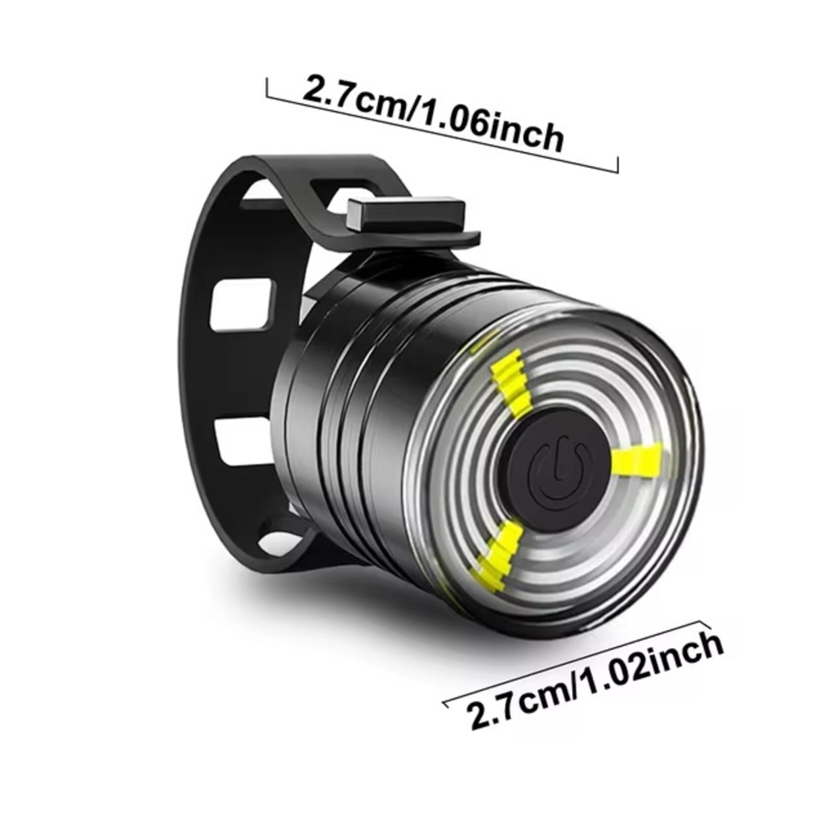 Fiets Voor/Achterlicht Fietsen Waarschuwingslamp 3 Led Kralen 2032 Batterij Legering Behuizing Koplamp Achterlicht Zaklamp