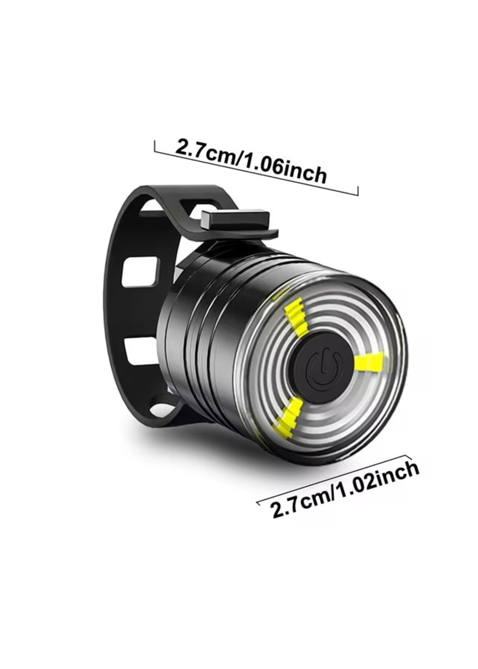 Fiets Voor/Achterlicht Fietsen Waarschuwingslamp 3 Led Kralen 2032 Batterij Legering Behuizing Koplamp Achterlicht Zaklamp