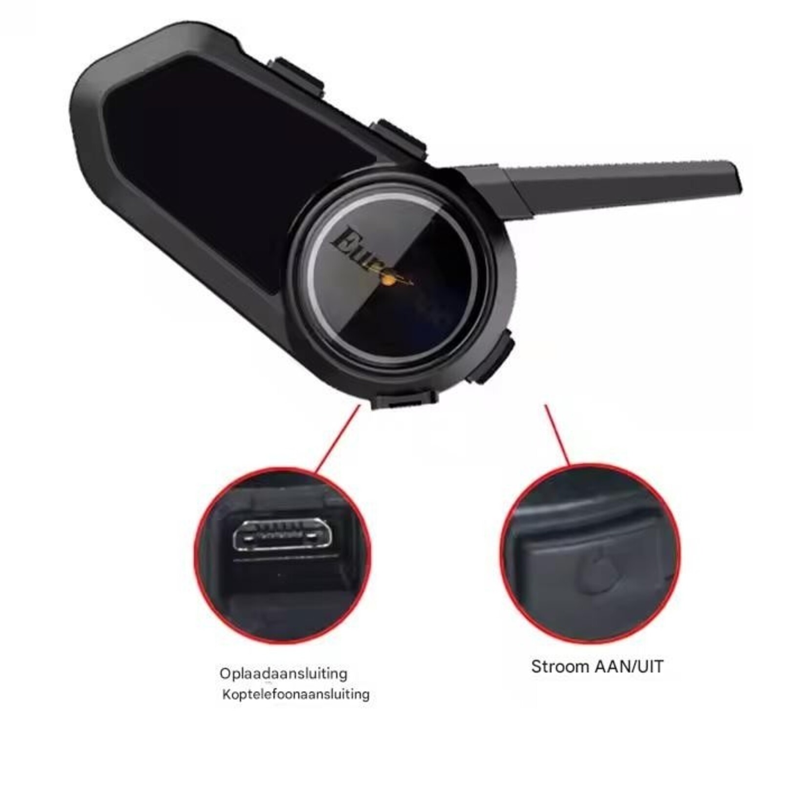 EuroFone S6 Plus Intercom voor helm, motoraccessoires, muziek delen, full duplex, 6 rij-ders, 2000 meter intercomheadset voor rijders