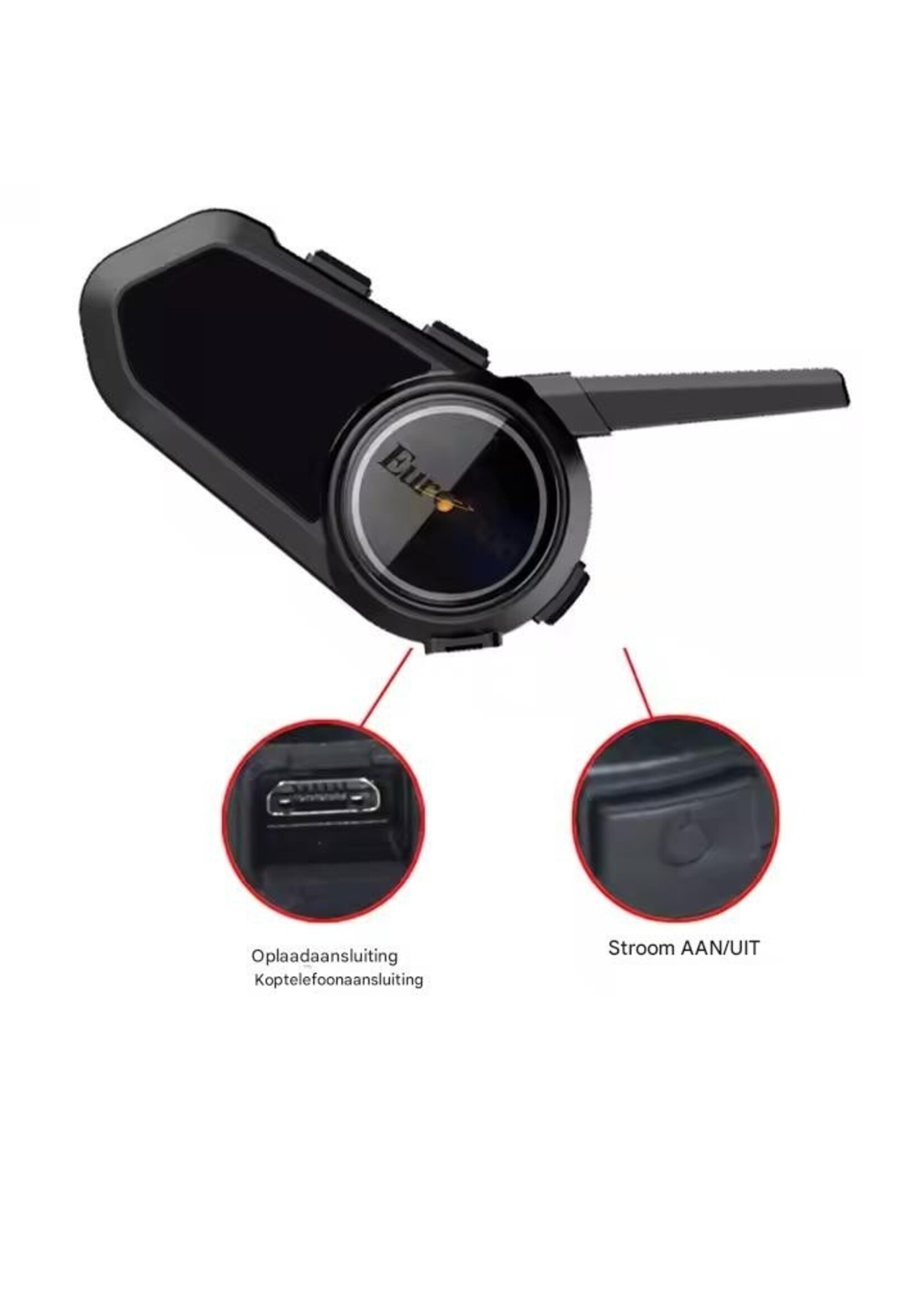 EuroFone S6 Plus Intercom voor helm, motoraccessoires, muziek delen, full duplex, 6 rij-ders, 2000 meter intercomheadset voor rijders