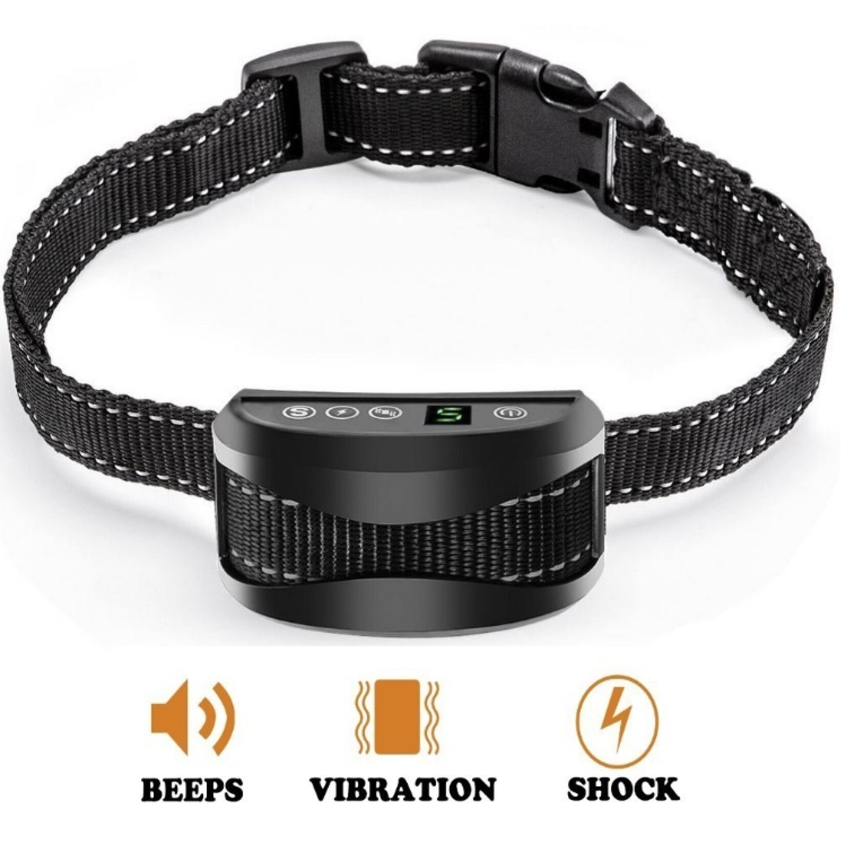 LED intelligente ultrasone blafstopper hondentraining elektrische schok honden anti-blafhalsband