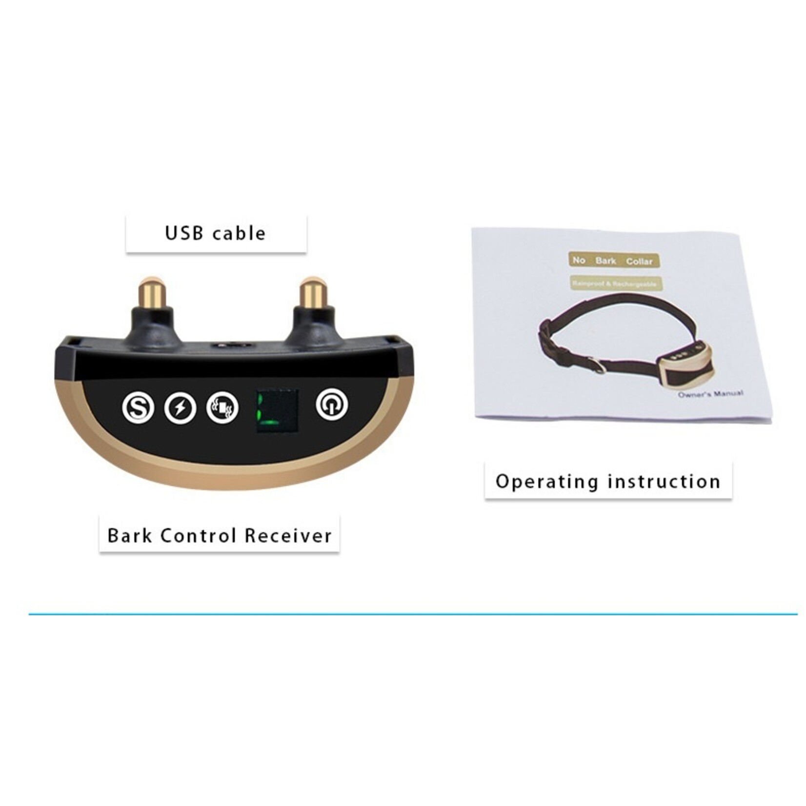 LED intelligente ultrasone blafstopper hondentraining elektrische schok honden anti-blafhalsband