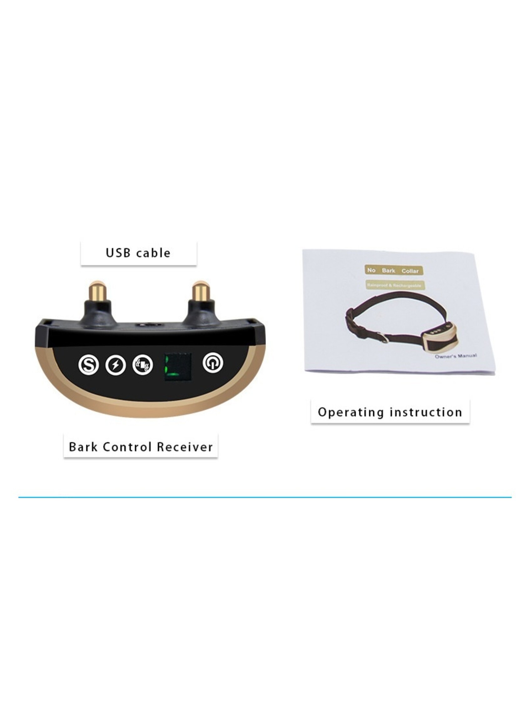 LED intelligente ultrasone blafstopper hondentraining elektrische schok honden anti-blafhalsband