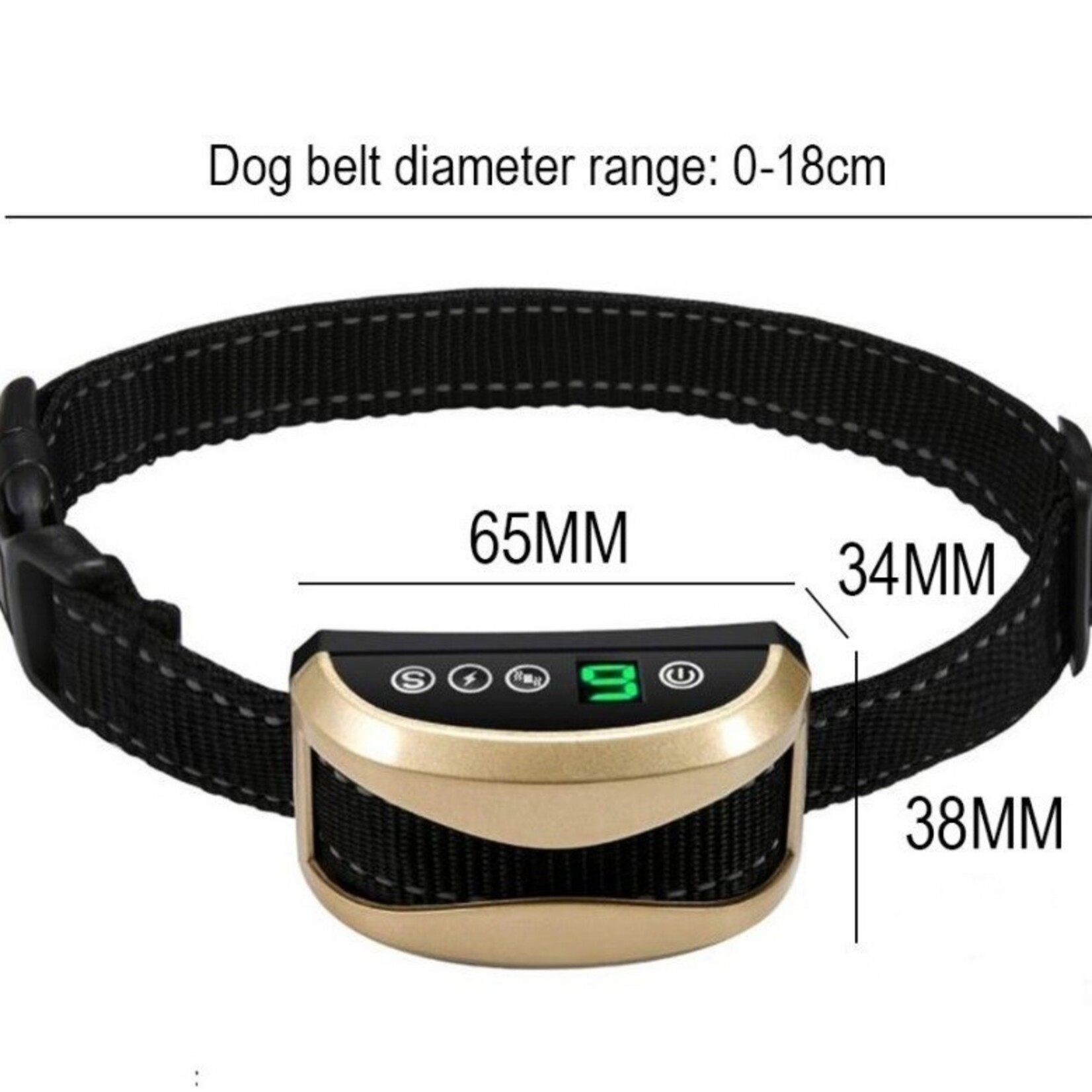 LED intelligente ultrasone blafstopper hondentraining elektrische schok honden anti-blafhalsband