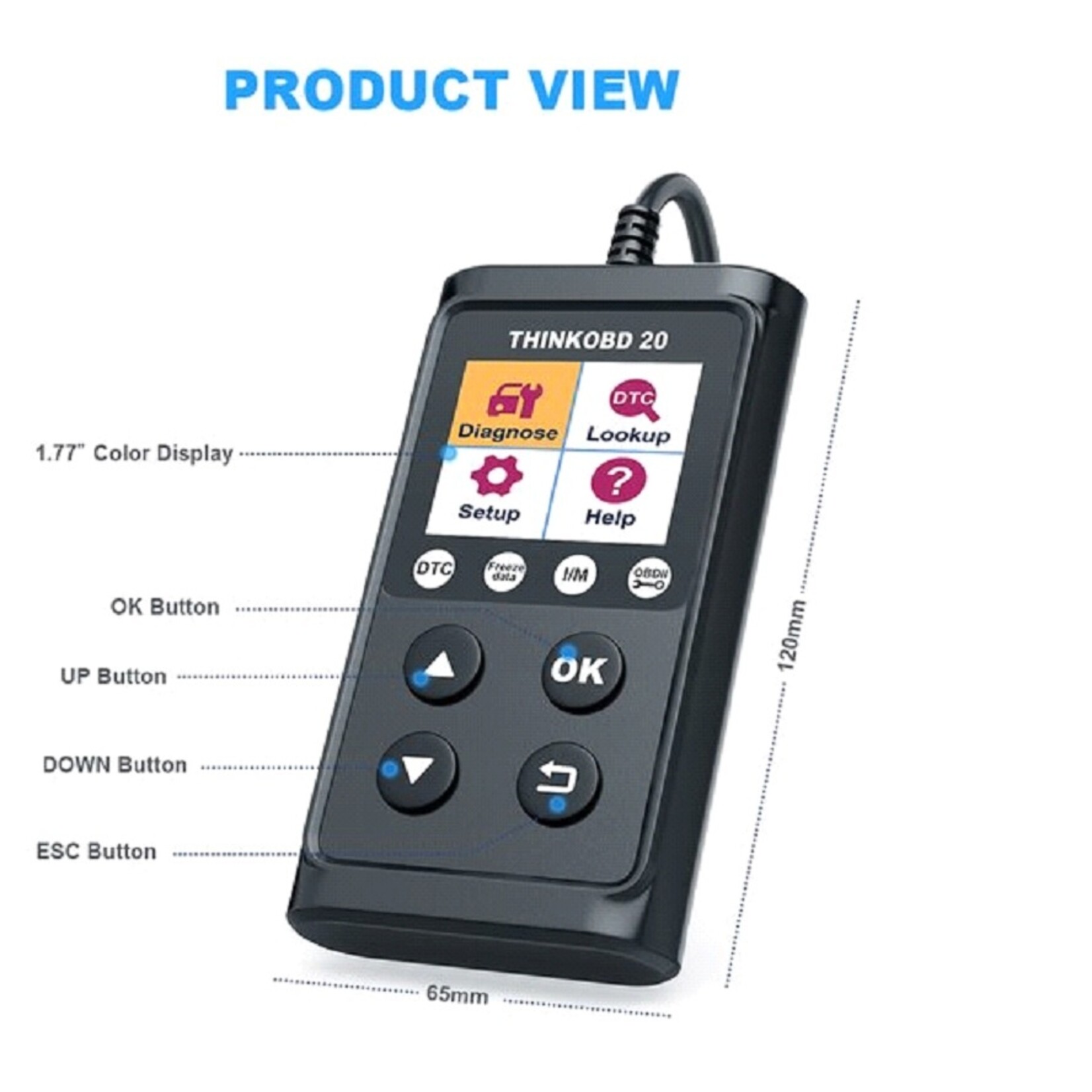 THINKCAR THINKOBD 20 – OBD2 Autocodelezer & Diagnosescanner
