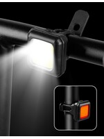 Fietsverlichting - Drie lichtmodi - Waterdicht - USB Oplaadbaar – Voor- of Achterlicht