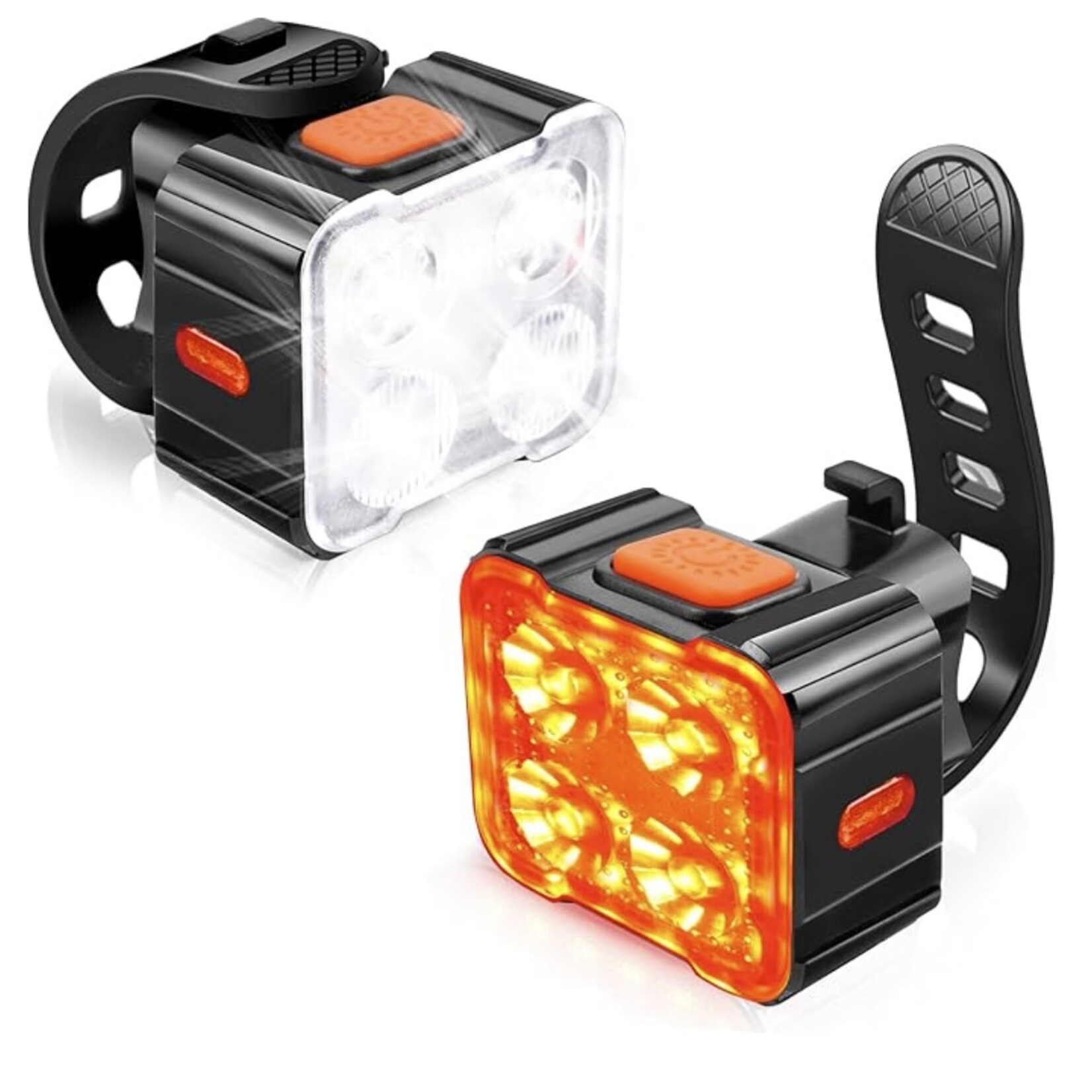 Fietsverlichting voor of achter, oplaadbaar, fietsverlichting met 8-9 lichtstanden, USB-opladen