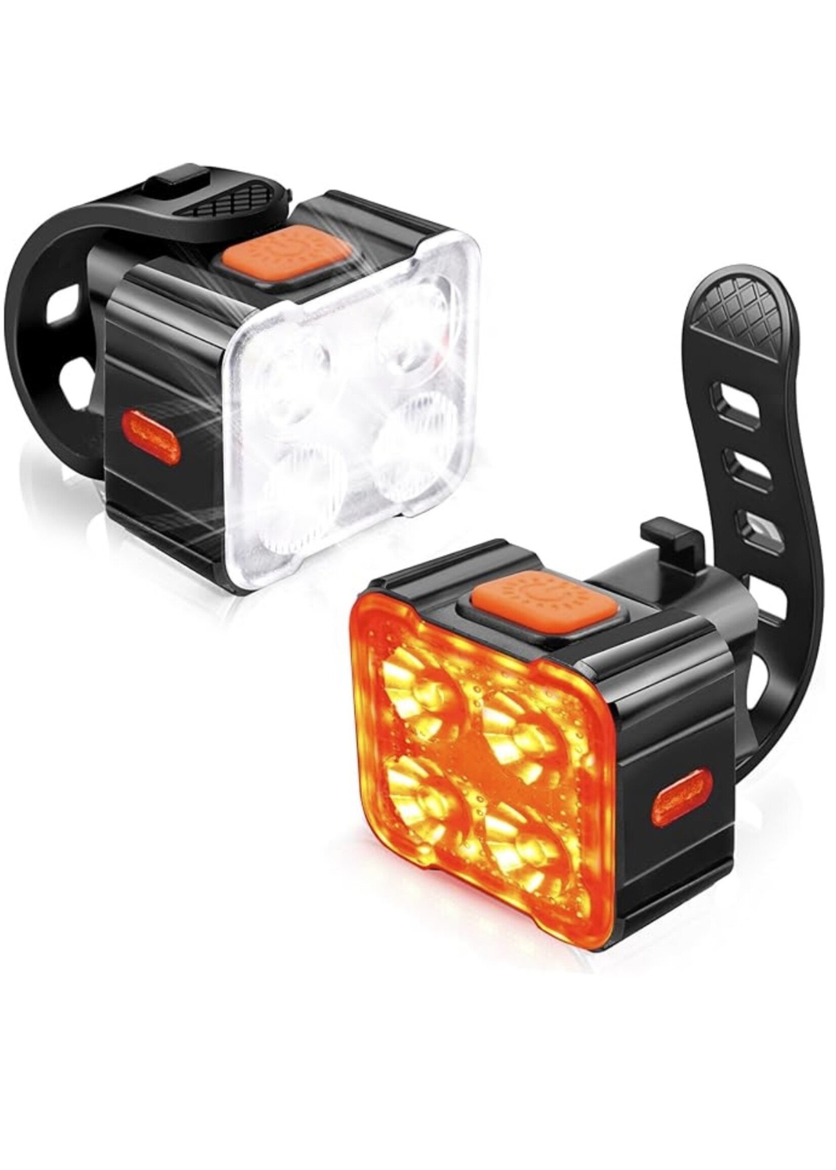 Fietsverlichting voor of achter, oplaadbaar, fietsverlichting met 8-9 lichtstanden, USB-opladen