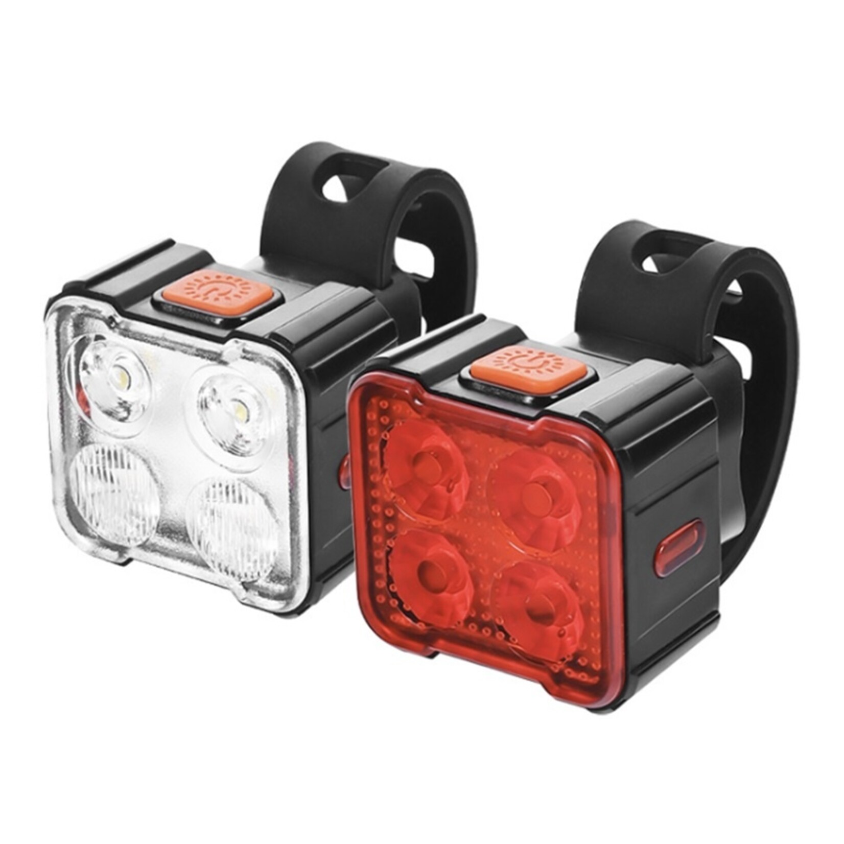 Fietsverlichting voor of achter, oplaadbaar, fietsverlichting met 8-9 lichtstanden, USB-opladen