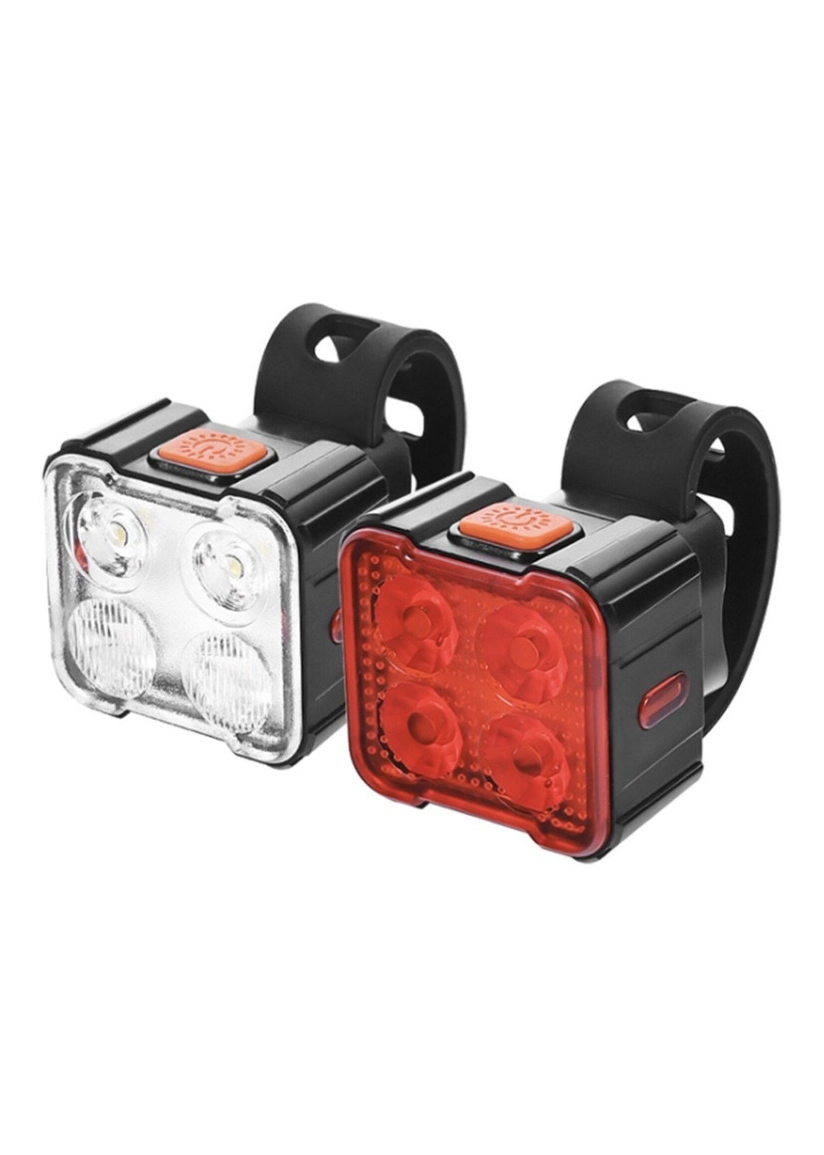 Fietsverlichting voor of achter, oplaadbaar, fietsverlichting met 8-9 lichtstanden, USB-opladen