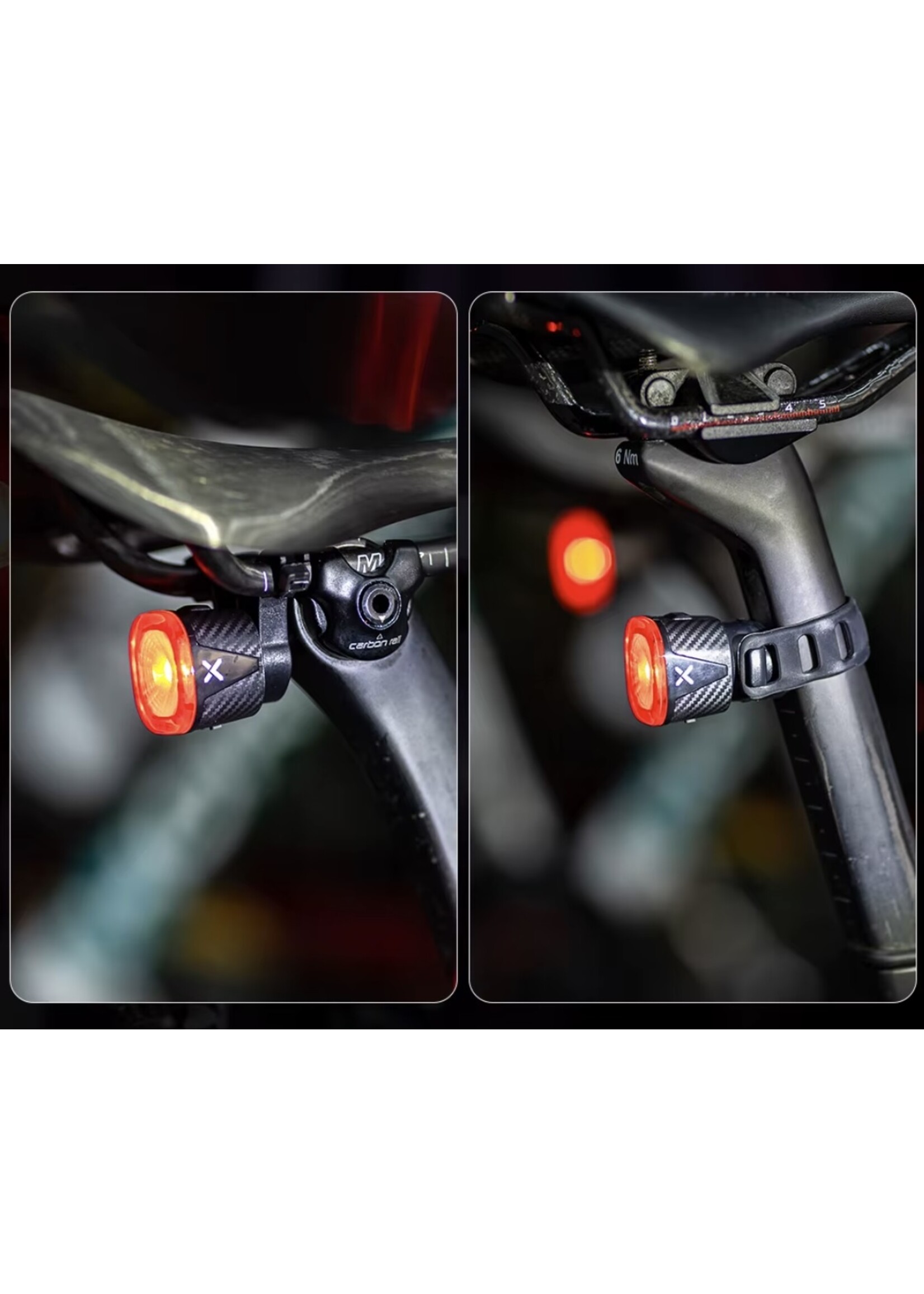 Fietsachterlicht met automatische remsensor, waterdicht, USB-oplaadbaar, fietsveiligheidswaarschuwing, LED-achterlicht