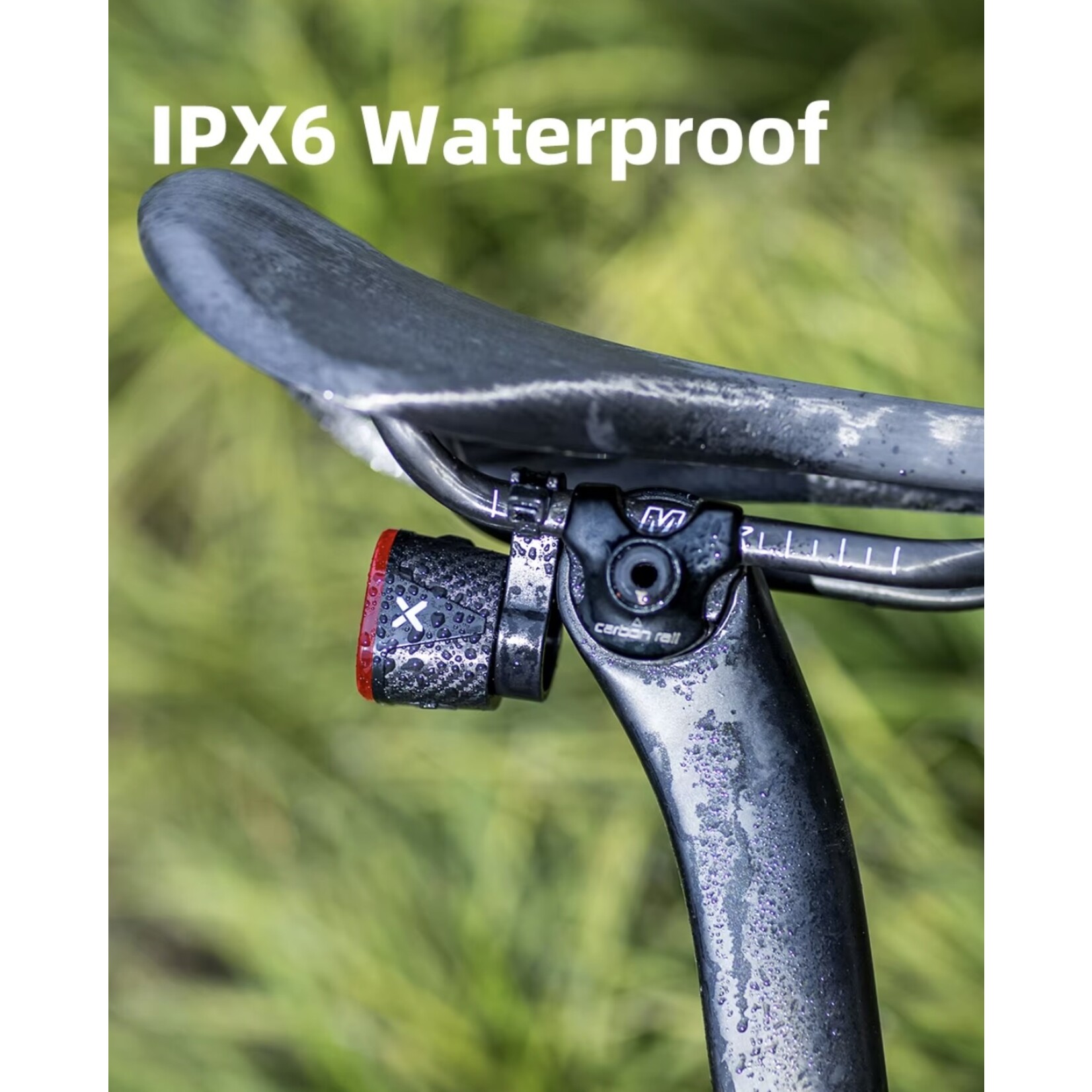 Fietsachterlicht met automatische remsensor, waterdicht, USB-oplaadbaar, fietsveiligheidswaarschuwing, LED-achterlicht