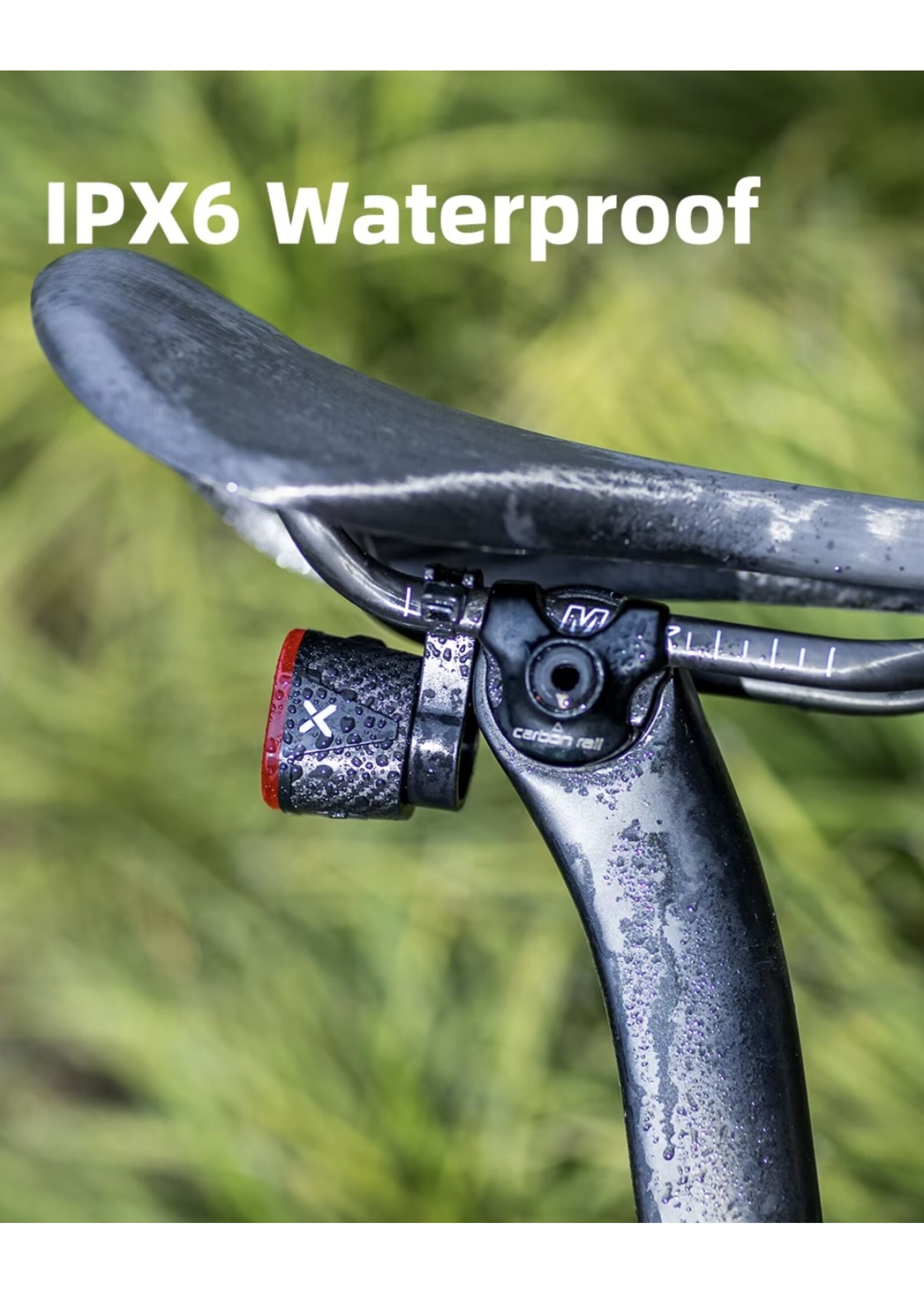 Fietsachterlicht met automatische remsensor, waterdicht, USB-oplaadbaar, fietsveiligheidswaarschuwing, LED-achterlicht