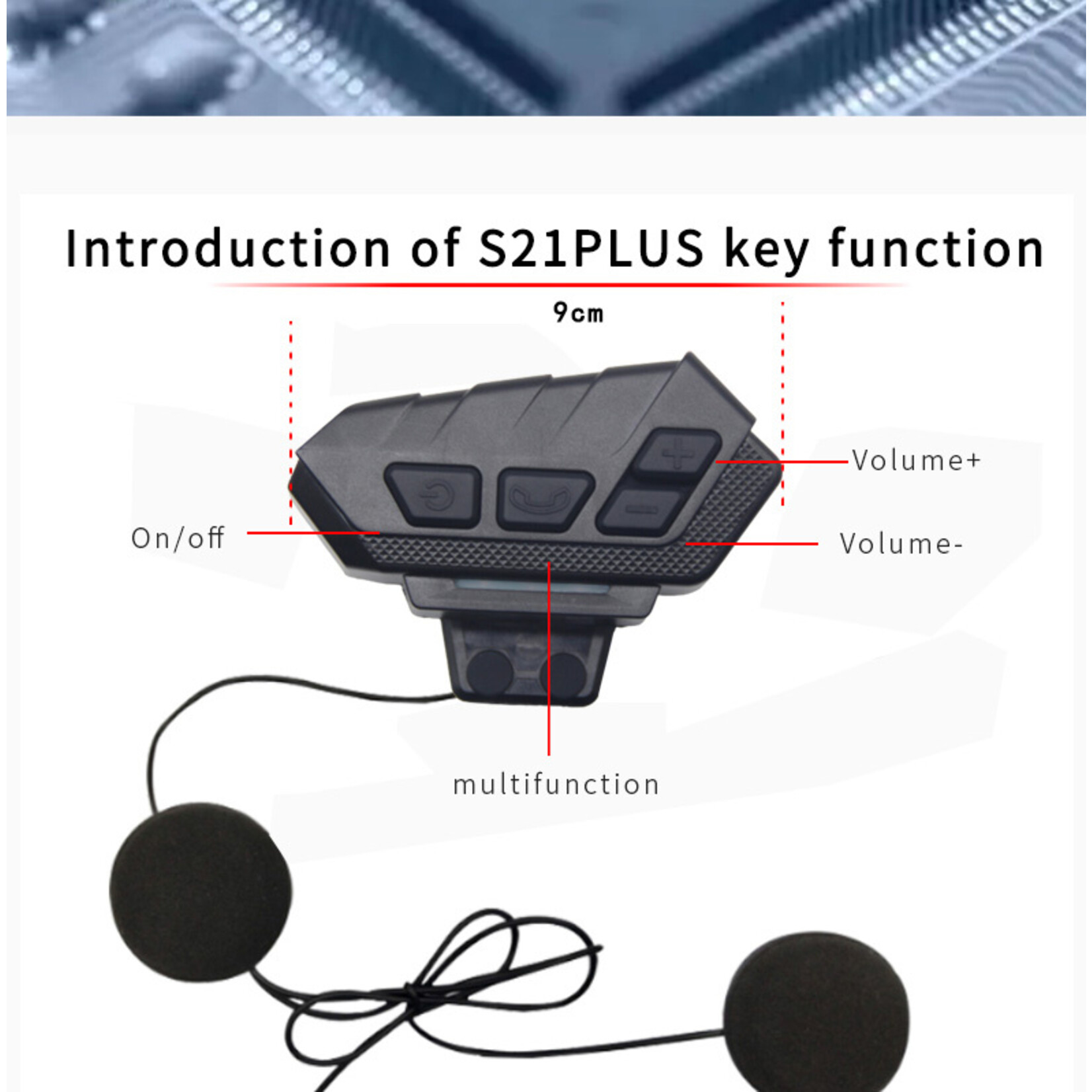 Eurofone EuroFone 2-weg Bluetooth 5.1 intercomsysteem voor sport, draadloze Bluetooth helm intercom, motorfiets telefoonset compatibel met 2 rijders