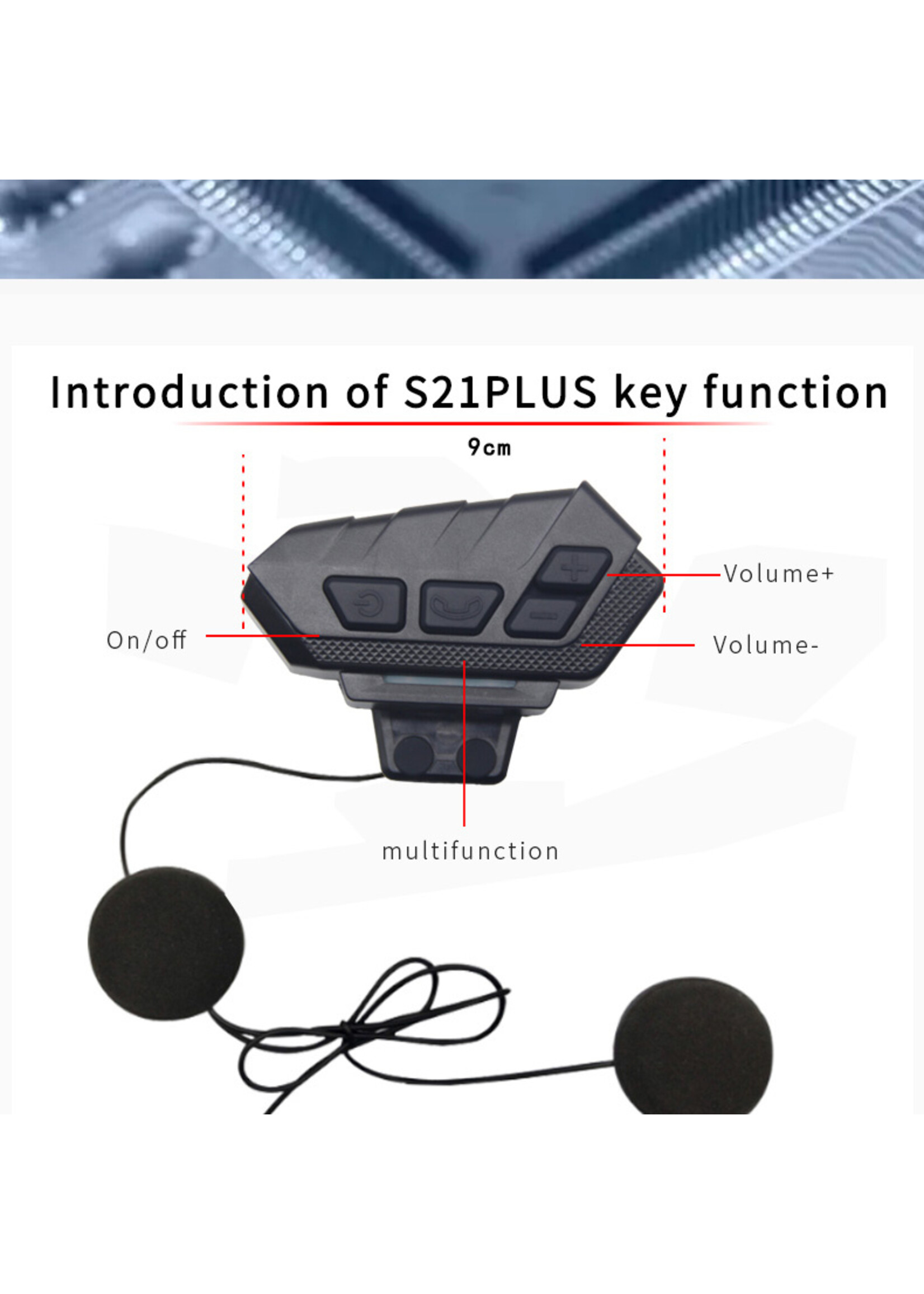Eurofone EuroFone 2-weg Bluetooth 5.1 intercomsysteem voor sport, draadloze Bluetooth helm intercom, motorfiets telefoonset compatibel met 2 rijders