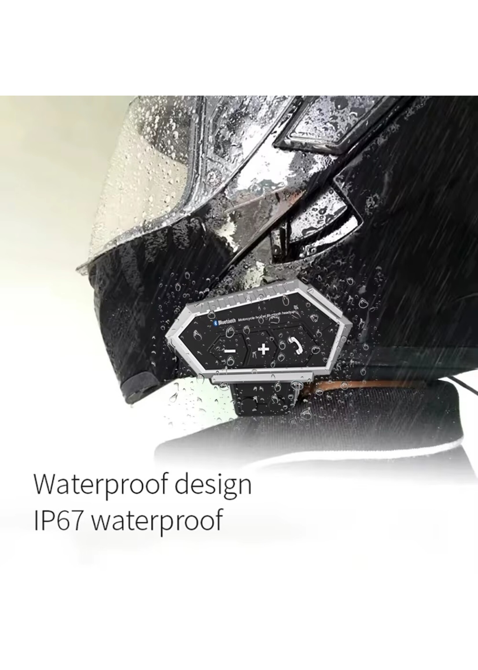 HE Products BT-12 draadloze headset motorhelm Luidsprekers Ondersteuning Handsfree bellen voor antwoorden