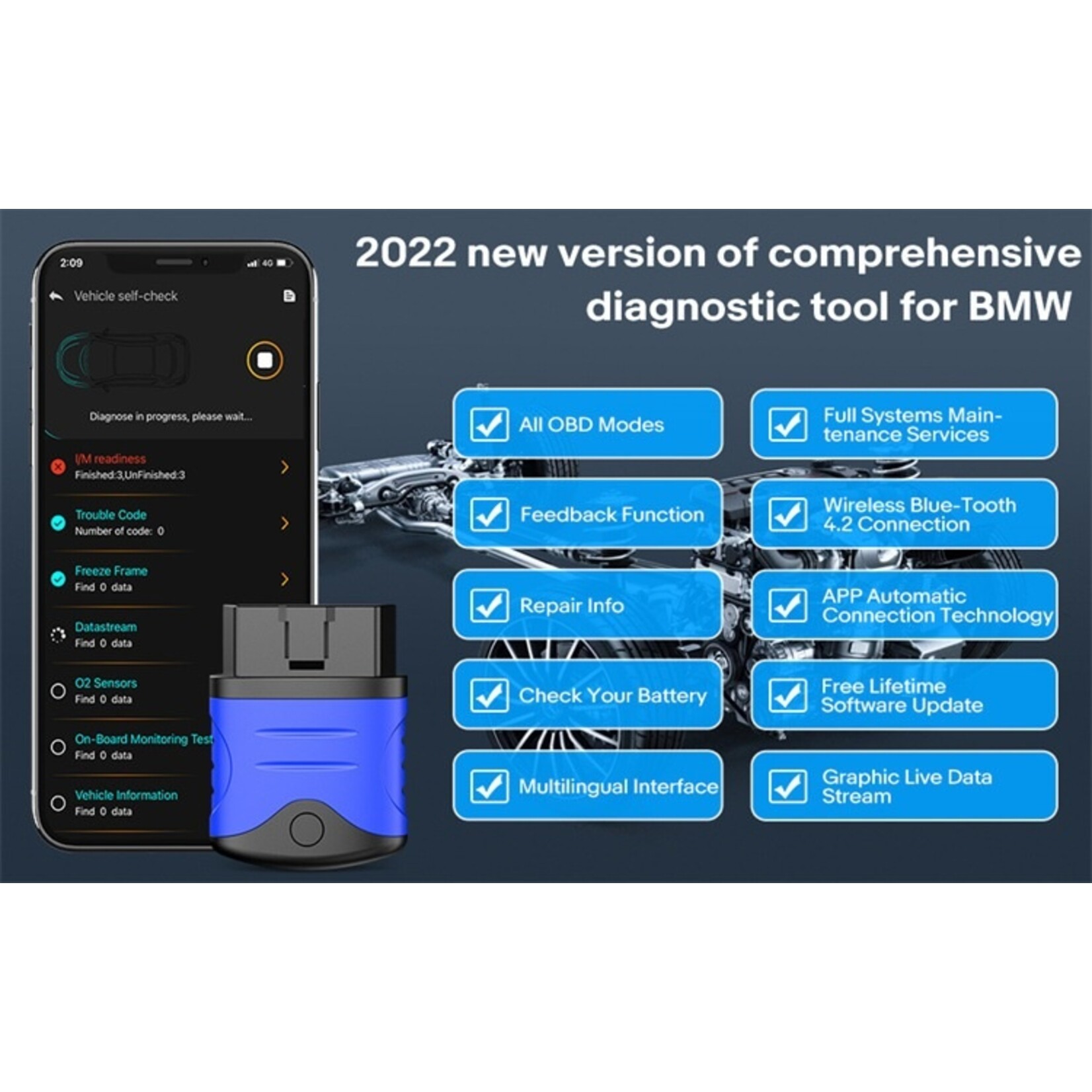 Autophix AUTOPHIX 3910 – Diagnose- en servicetool voor BMW-voertuigen
