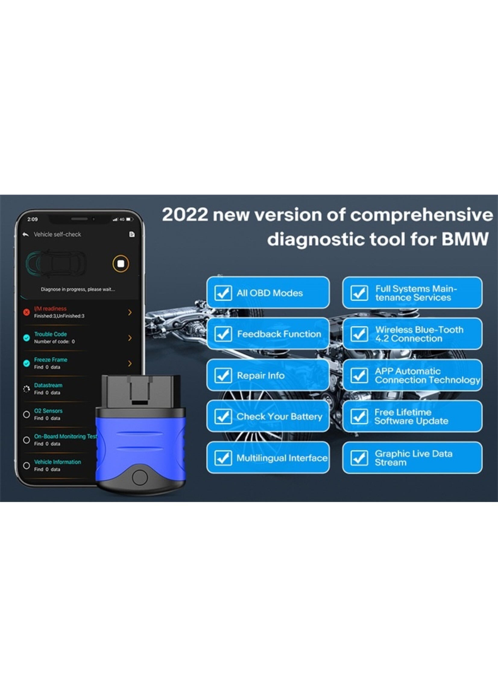 Autophix AUTOPHIX 3910 – Diagnose- en servicetool voor BMW-voertuigen
