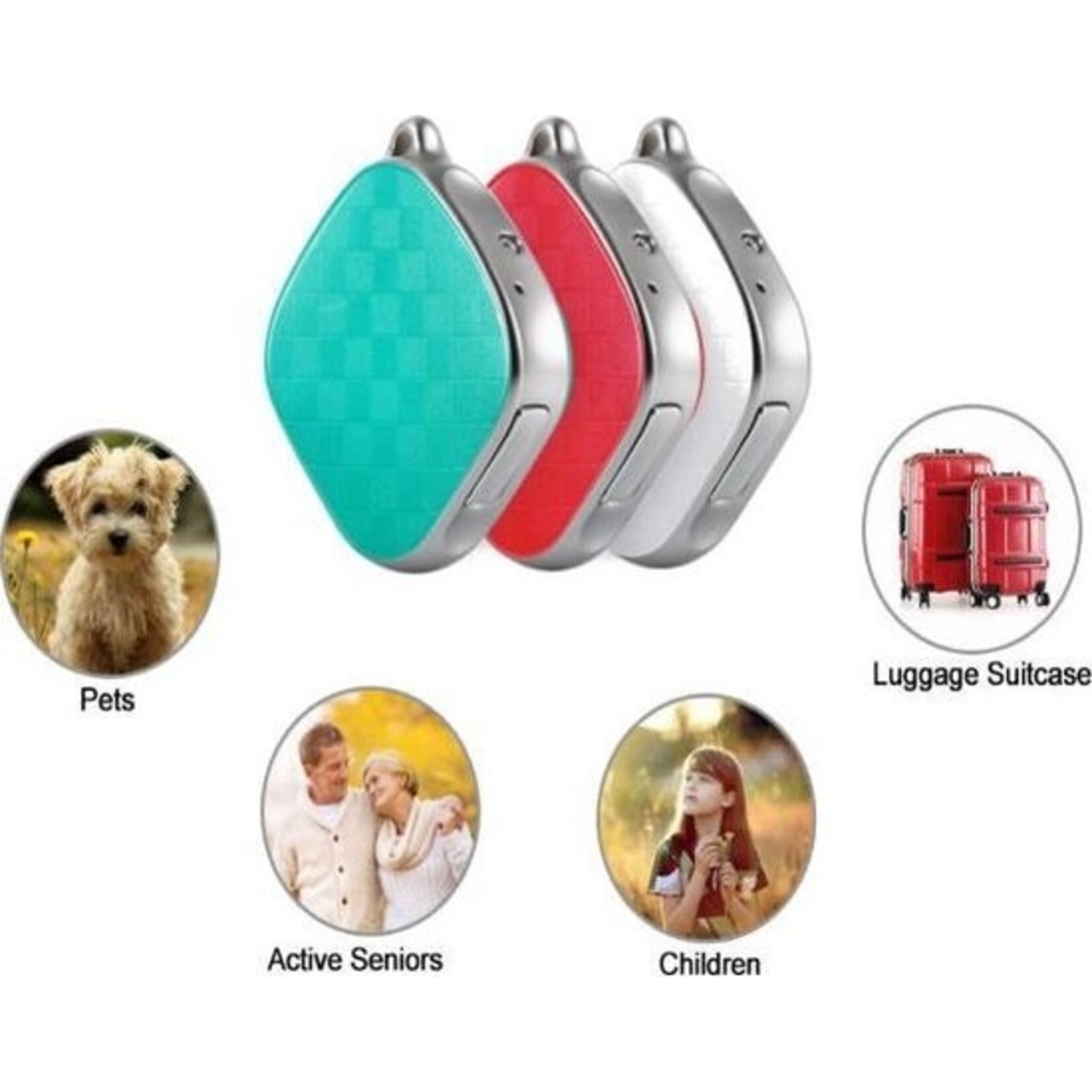 A9 Mini Persoonlijke GPS Tracker Kinderen Luisterapparaat Kinderen GPS Locator Gratis Web App Hond Real-Time Tracking SOS Alarm  (Rood)