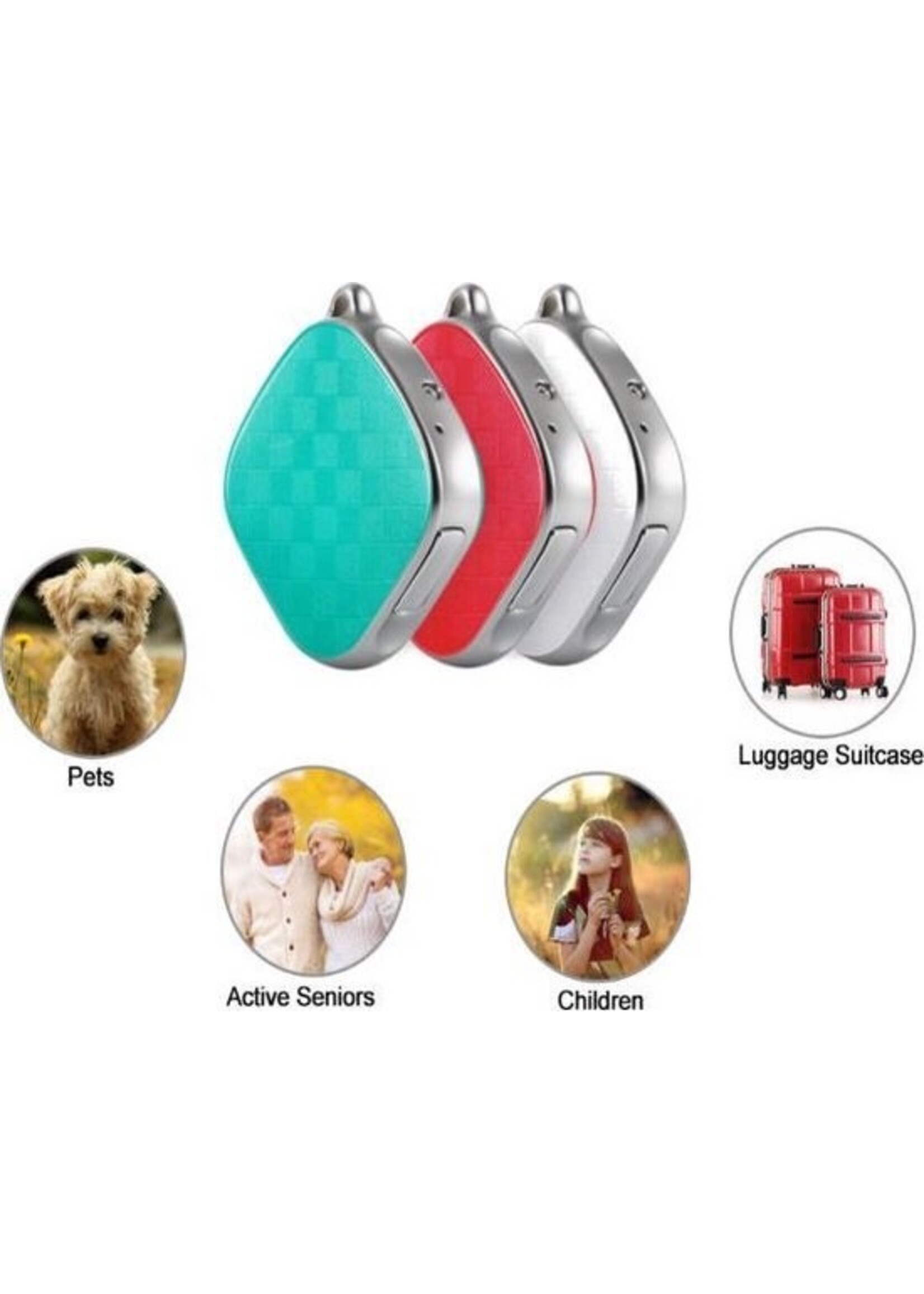 A9 Mini Persoonlijke GPS Tracker Kinderen Luisterapparaat Kinderen GPS Locator Gratis Web App Hond Real-Time Tracking SOS Alarm  (Rood)