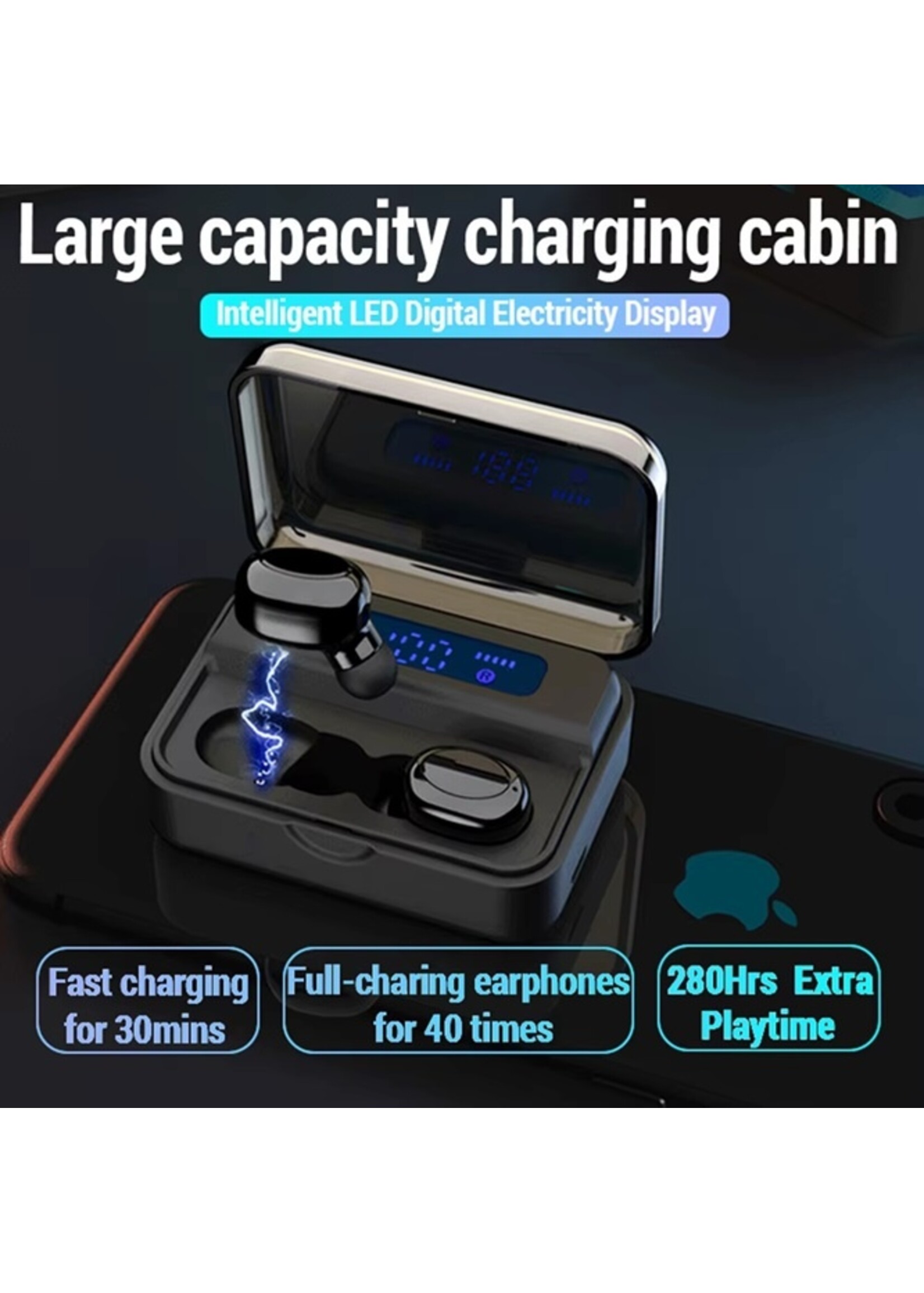 S590 TWS Bluetooth 5.0 oordopjes 9D stereo oordopjes 3500 mAh LED digitaal display draadloze hoofdtelefoon draagbare sport oordopjes