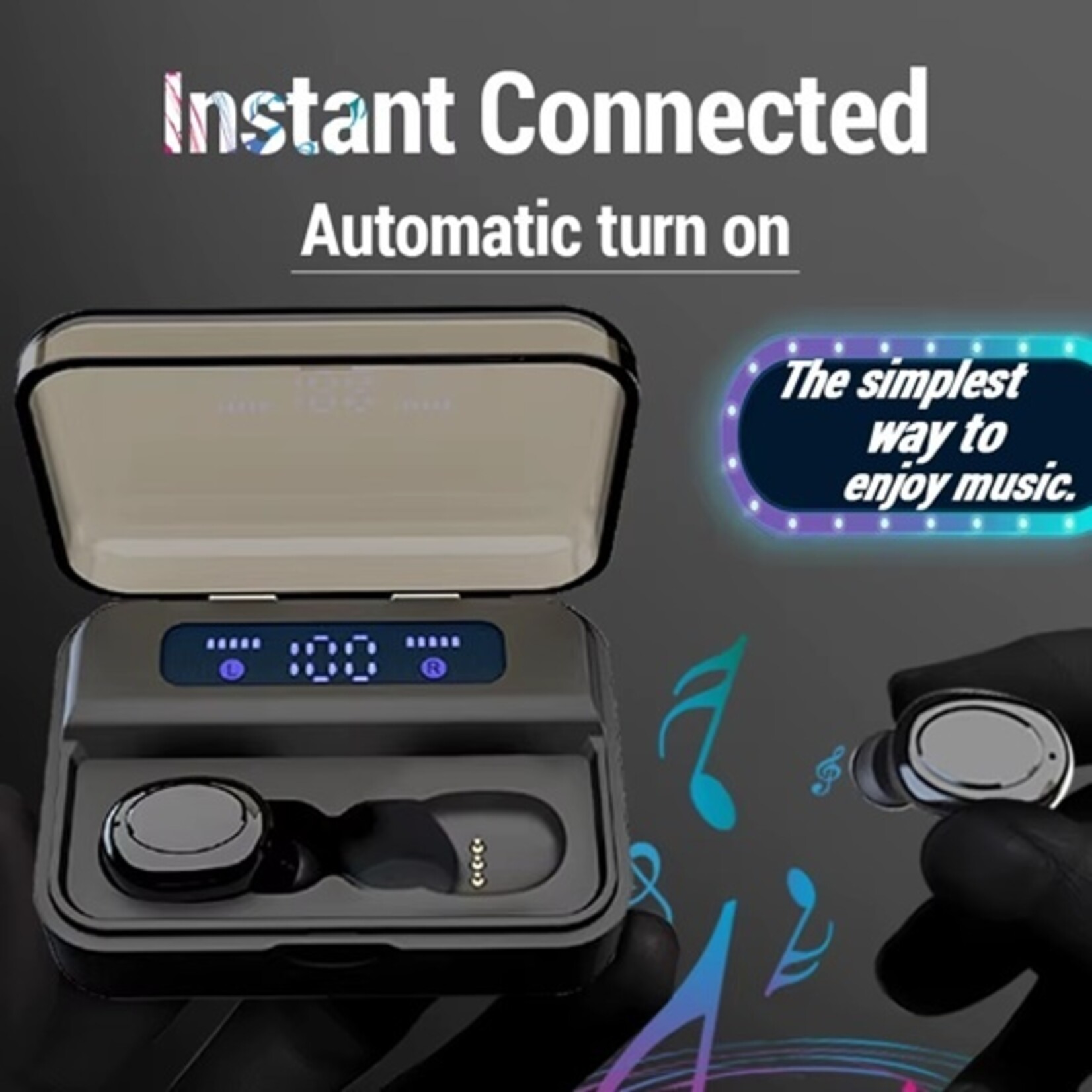 S590 TWS Bluetooth 5.0 oordopjes 9D stereo oordopjes 3500 mAh LED digitaal display draadloze hoofdtelefoon draagbare sport oordopjes