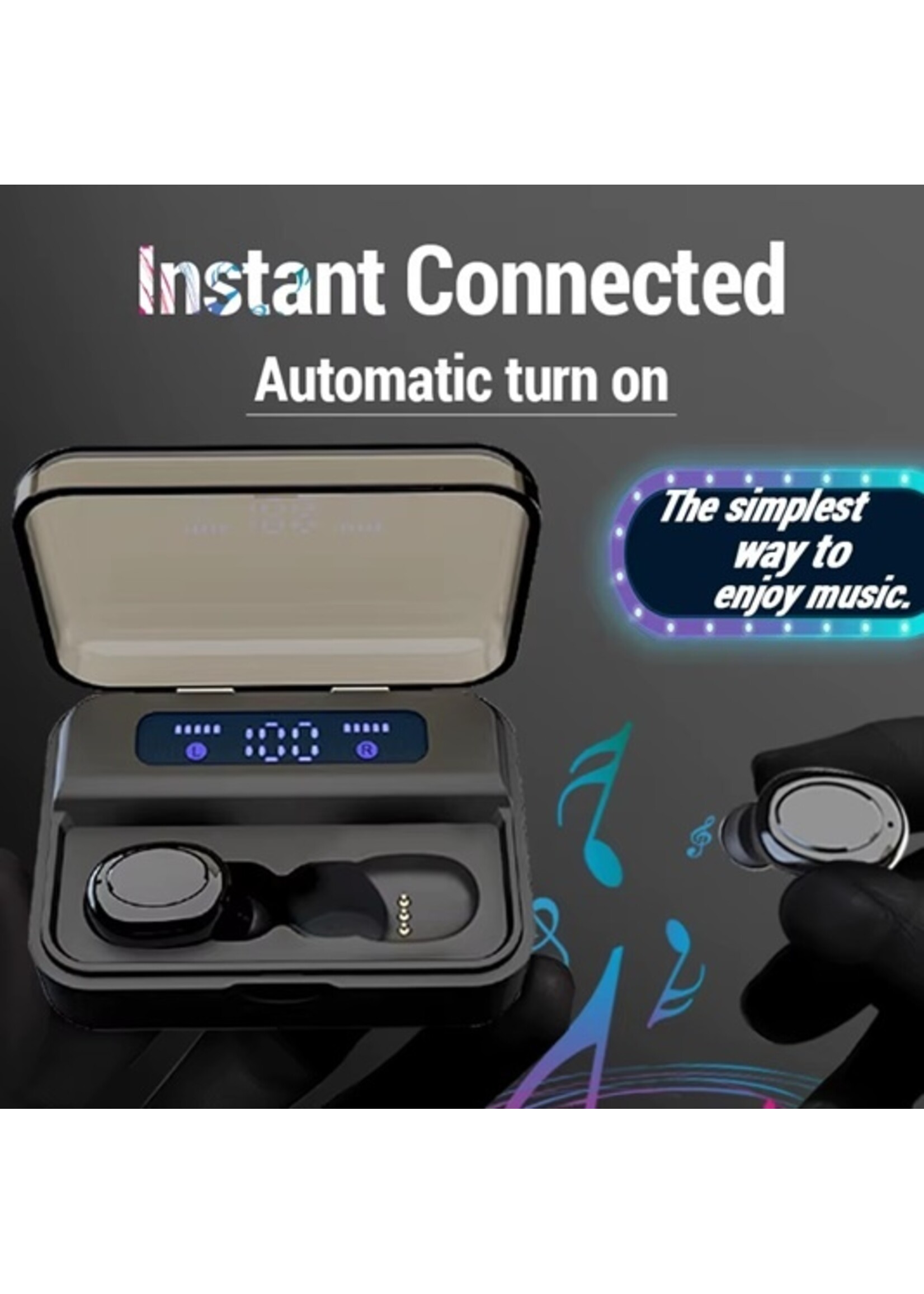 S590 TWS Bluetooth 5.0 oordopjes 9D stereo oordopjes 3500 mAh LED digitaal display draadloze hoofdtelefoon draagbare sport oordopjes