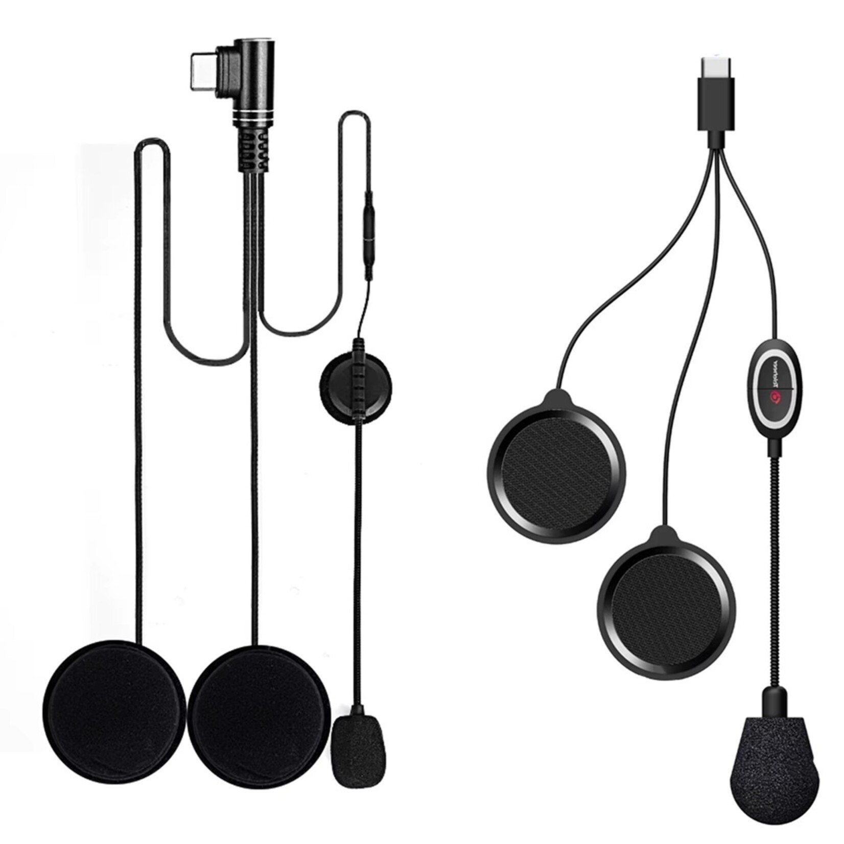 Teleheer T6 Plus Motorhelm Headset Bluetooth 5.1 2 Rijders 1500M Intercomunicador Moto Waterdichte Real-time Intercom V6