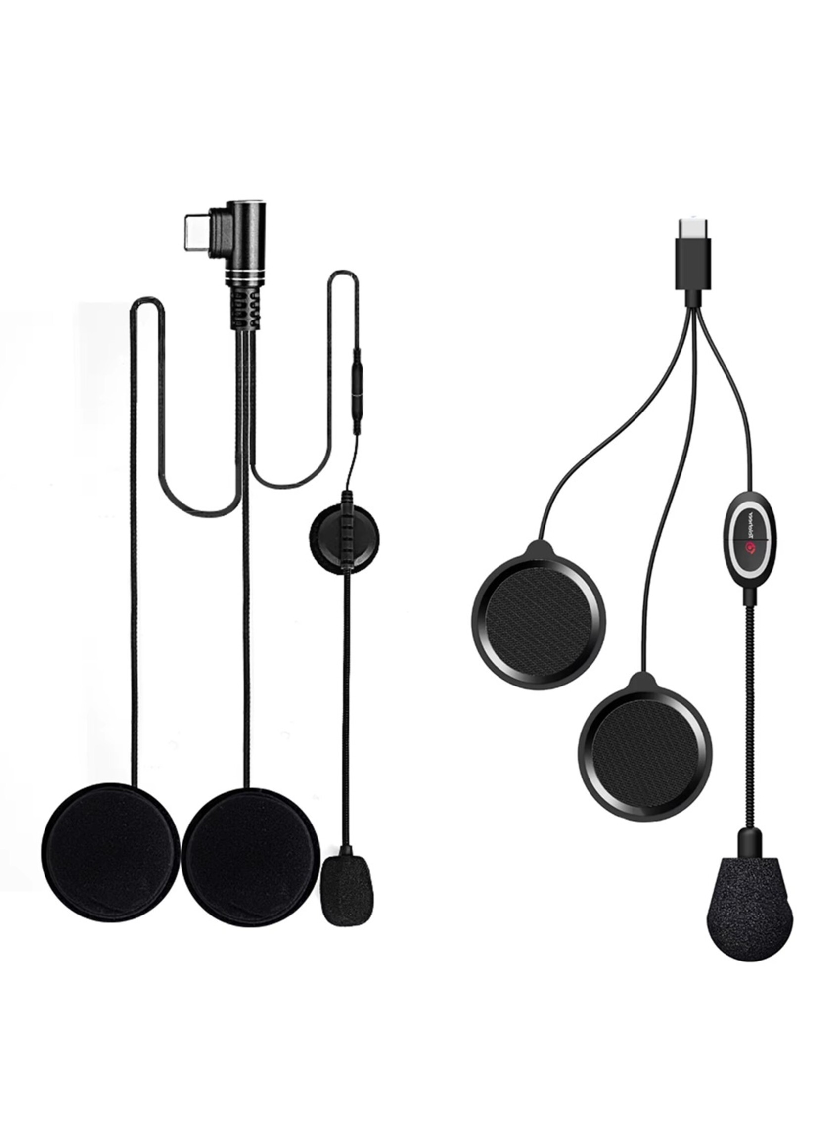 Teleheer T6 Plus Motorhelm Headset Bluetooth 5.1 2 Rijders 1500M Intercomunicador Moto Waterdichte Real-time Intercom V6