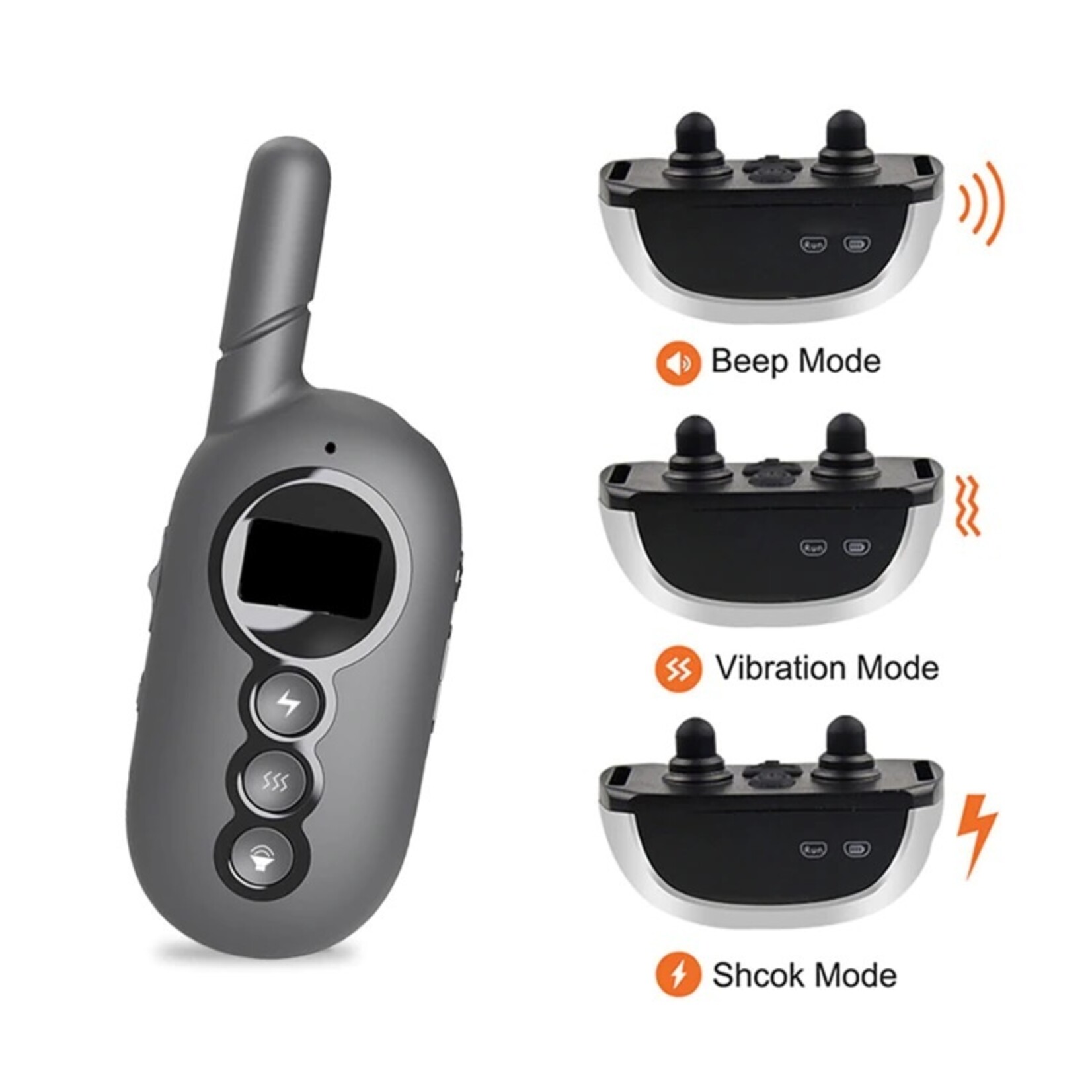 Trainingshalsband met Draadloze afstandsbediening - Trillingen zoemer - Waterdichte elektrische schok - Hondentrainingshalsband Geschikt voor 2 honden