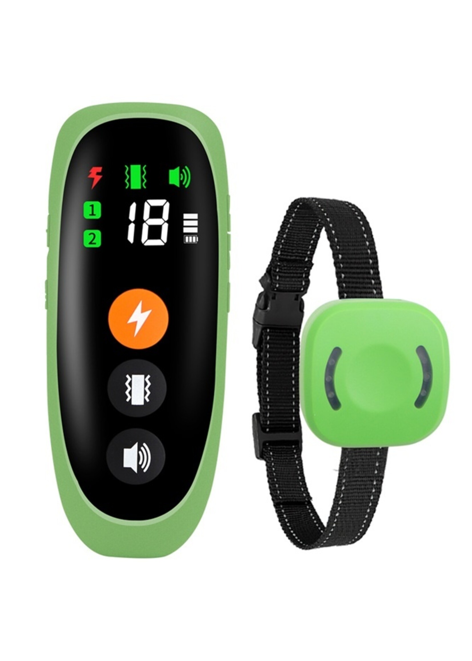 300 m digitale hondentrainingshalsband Afstandsbediening Waterdicht Oplaadbaar met LCD-display voor schok- en trillings geluid van alle maten