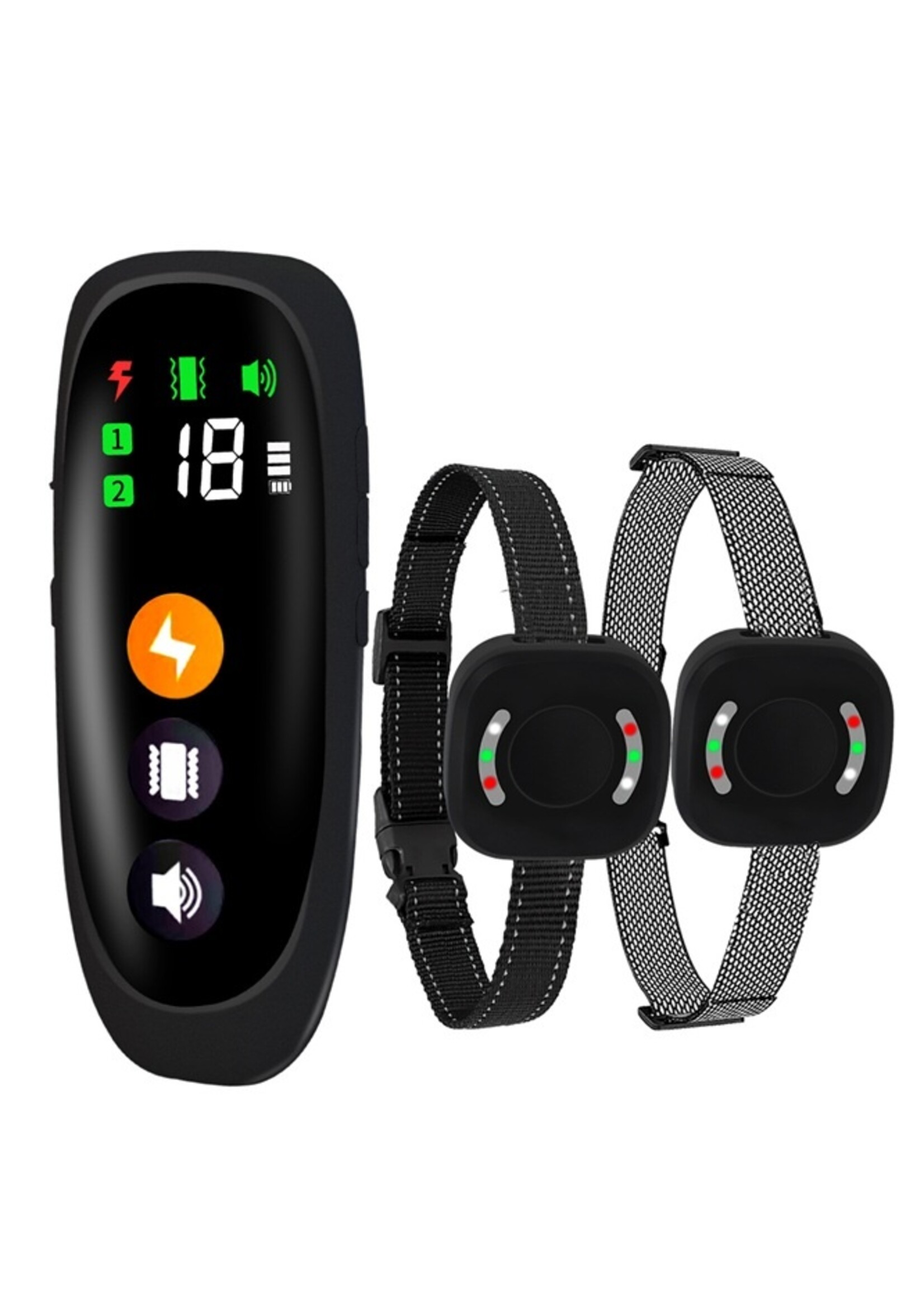 300 m digitale hondentrainingshalsband Afstandsbediening voor 2 honden