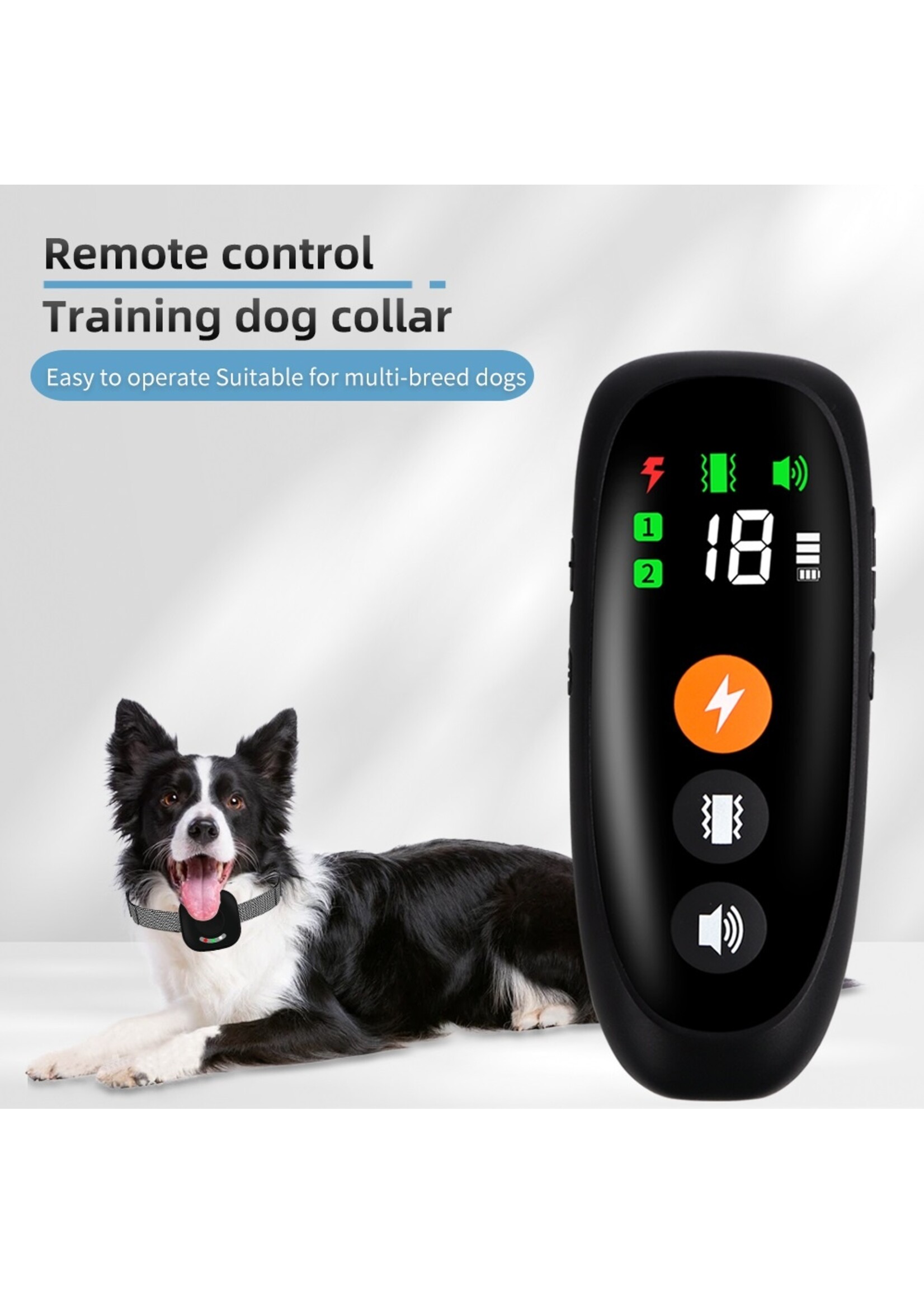 300 m digitale hondentrainingshalsband Afstandsbediening voor 2 honden
