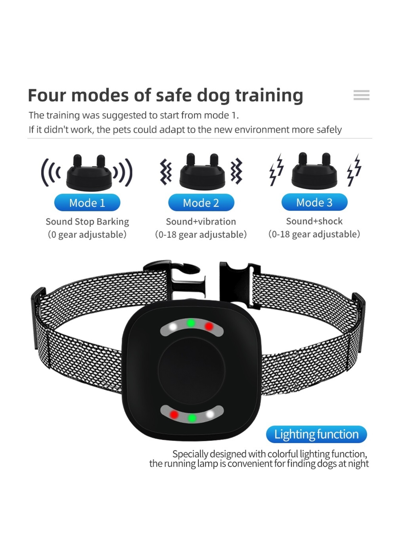 300 m digitale hondentrainingshalsband Afstandsbediening voor 2 honden
