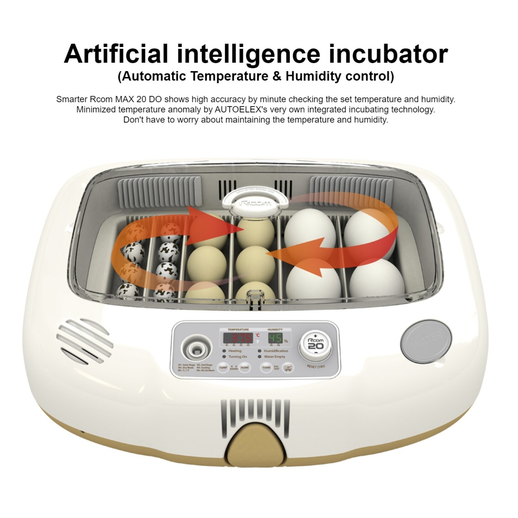 R-com Rcom MAX 20 DO – Slimme Broedmachine met Kunstmatige Intelligentie