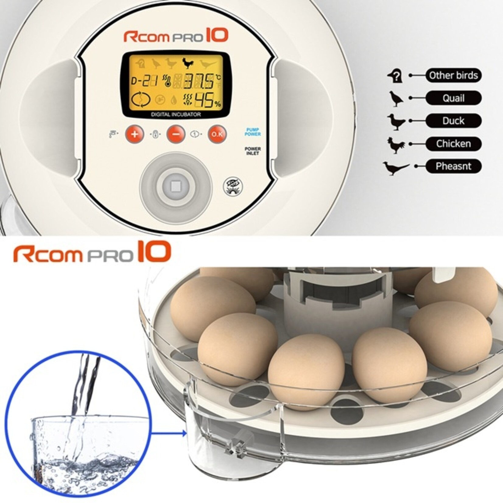 R-com Rcom 10 PRO Broedmachine – Compact, slim en volledig automatisch