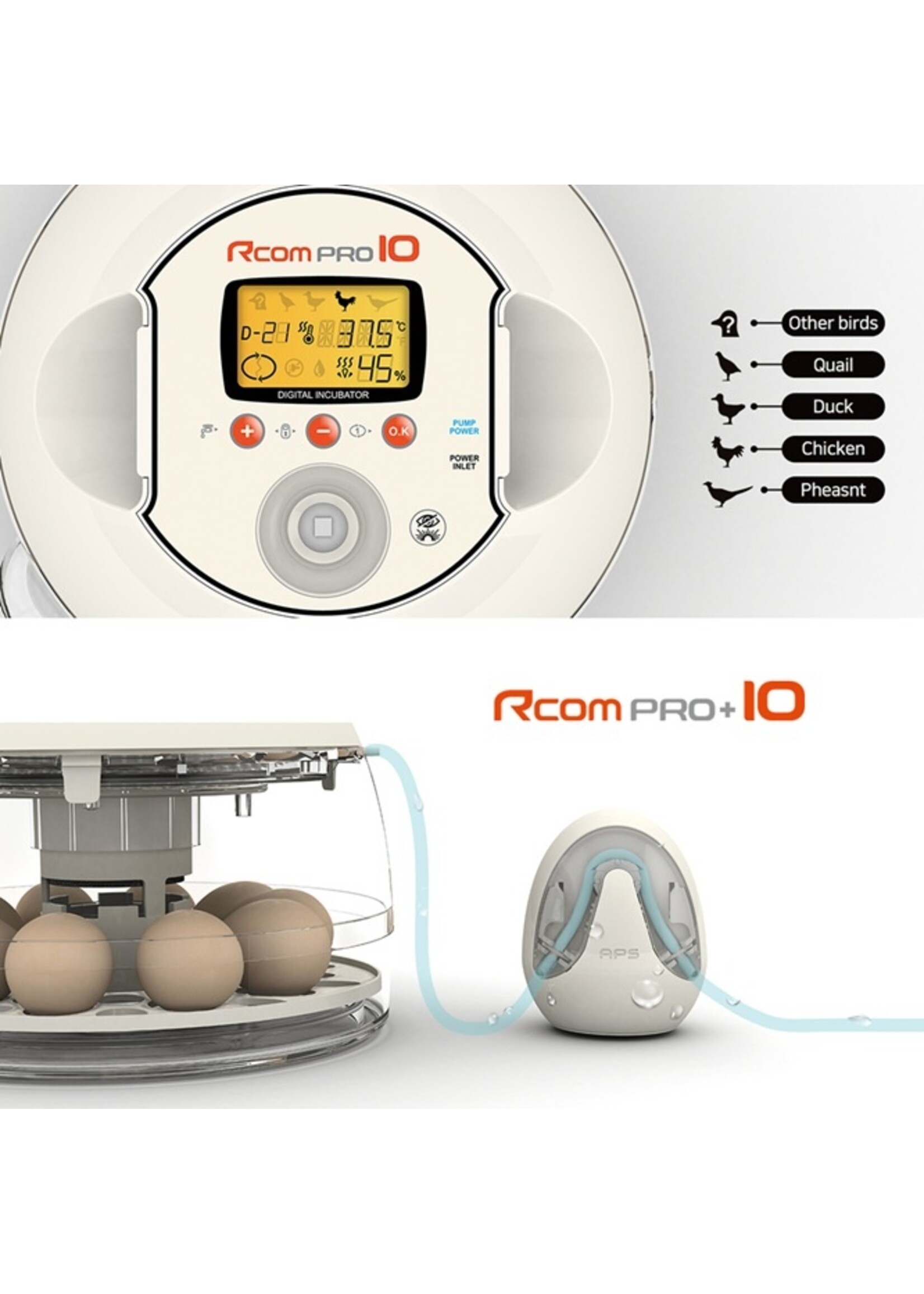 R-com Rcom PRO 10 PLUS  Broedmachine – Volledig automatisch en uiterst geavanceerd