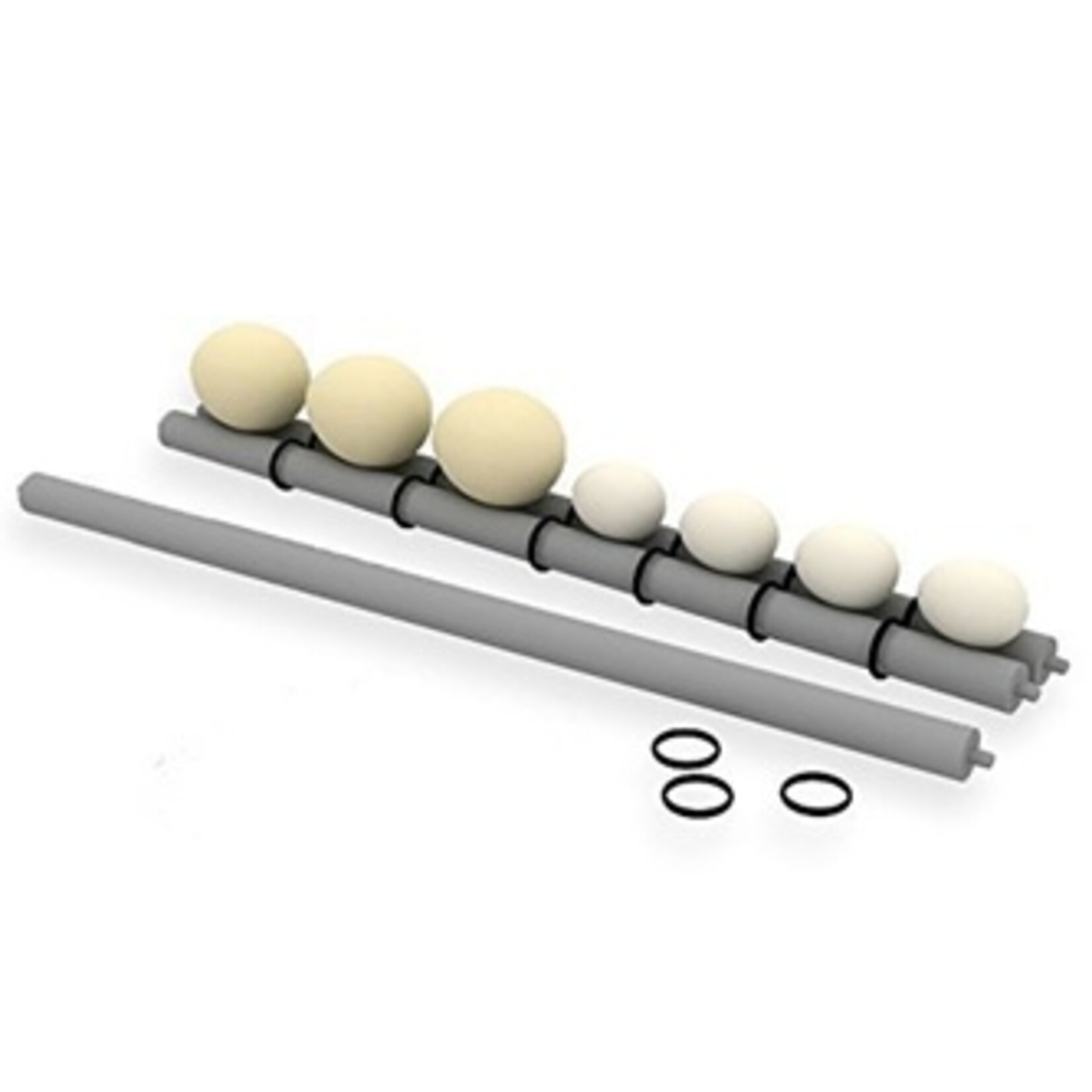 R-com Rcom 20 Max rollers (10 witte rollers en zwarte O-ringen)