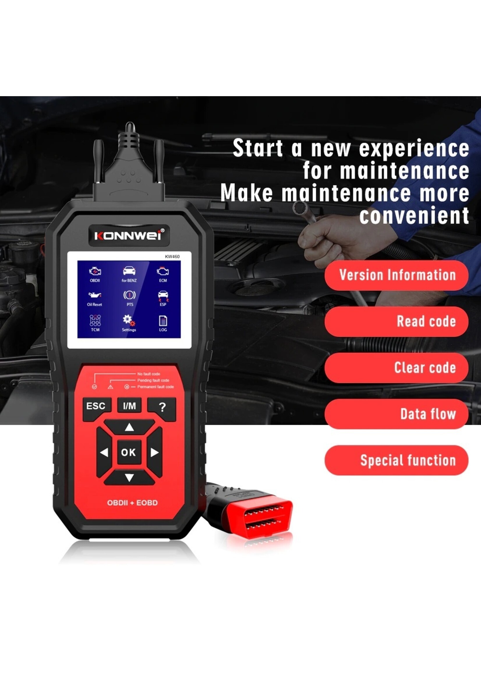 KONNWEI KONNWEI KW460 Full System Diagnostisch Apparaat voor Mercedes Benz
