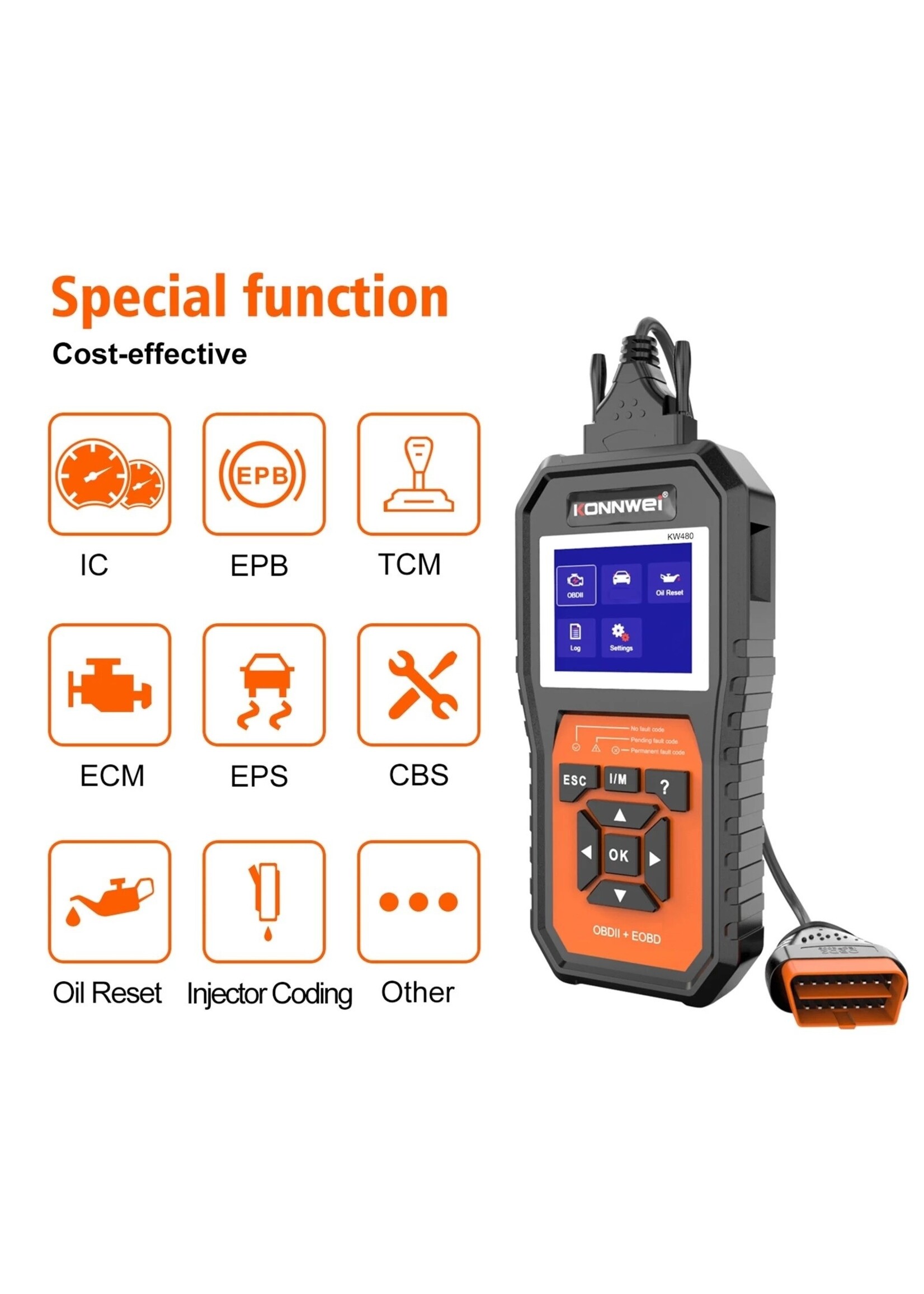 KONNWEI Konnwei KW480 Full System Diagnostische Scanner voor BMW