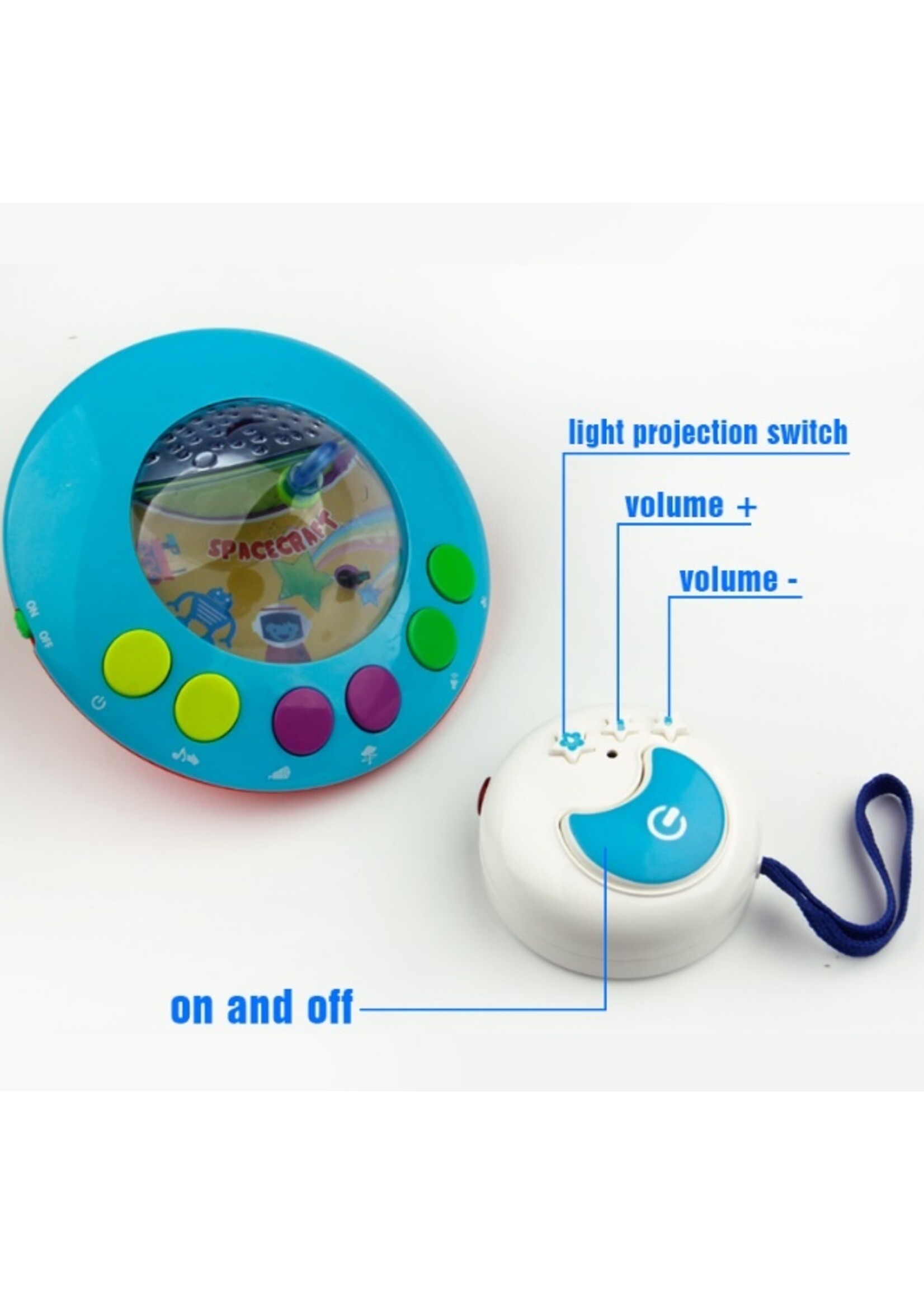 Kleurvolle Baby Muziek Mobiel met Afstandsbediening en sterren projector
