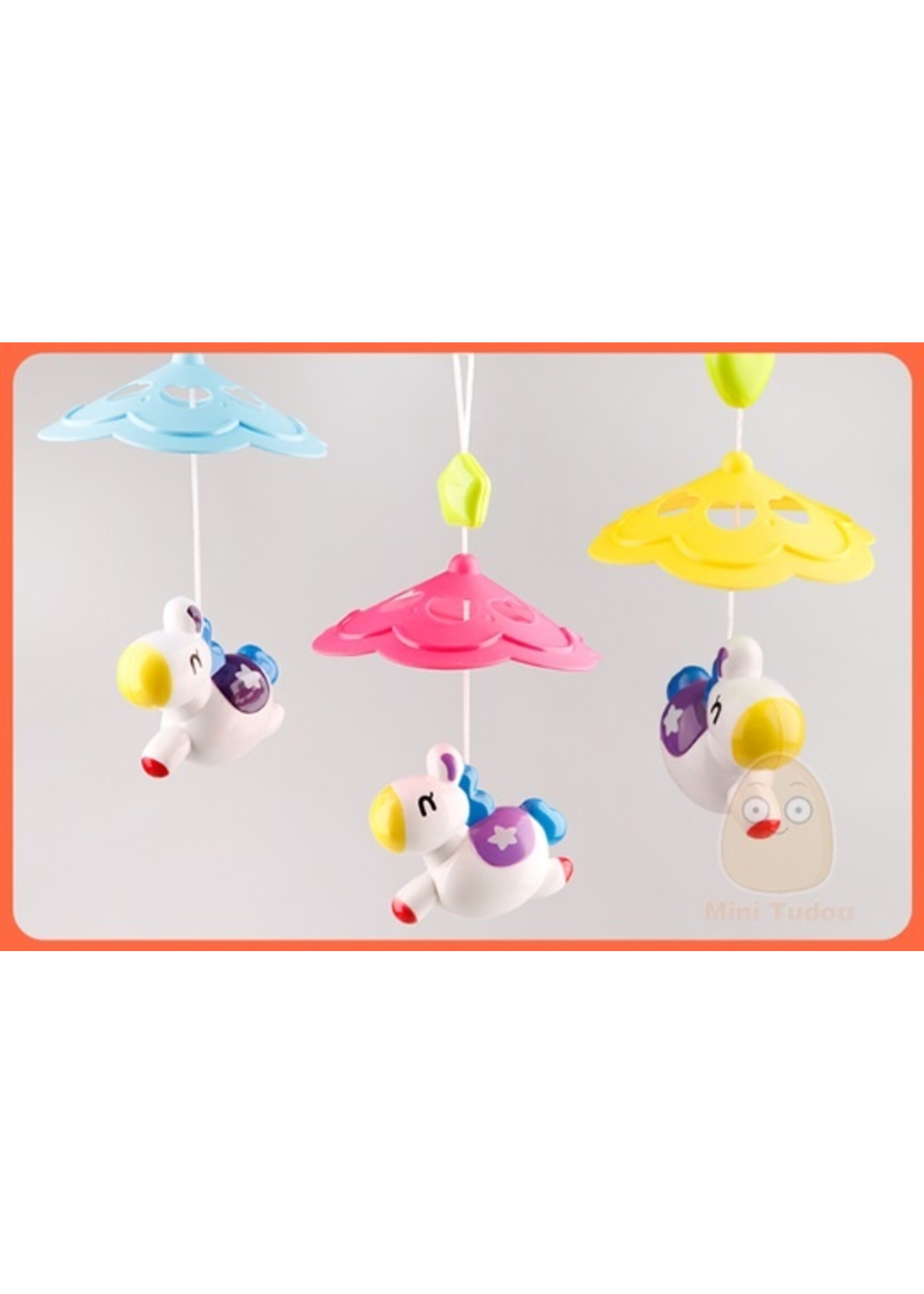 Kleurvolle Baby Muziek Mobiel met Afstandsbediening en sterren projector